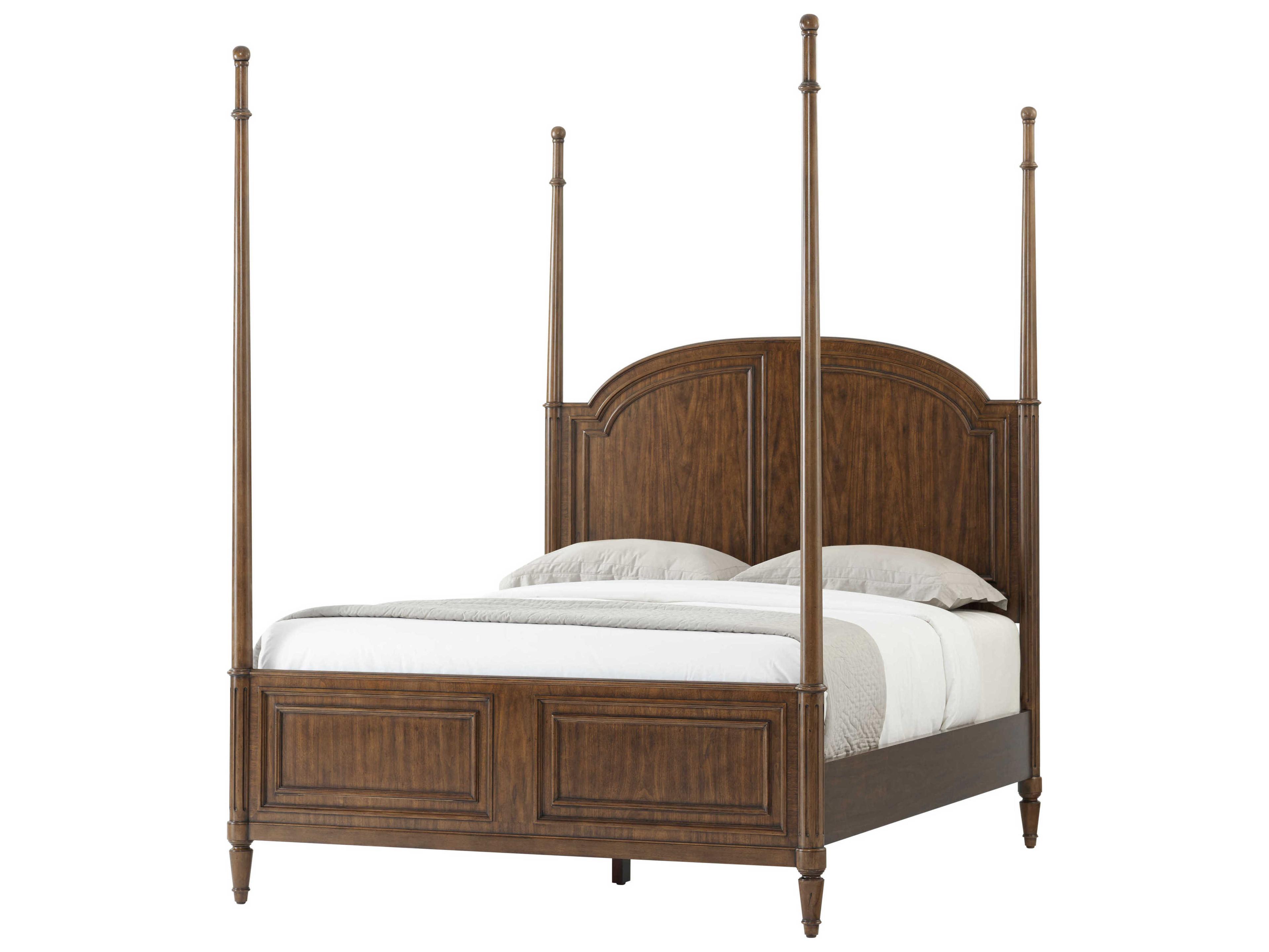 Theodore Alexander Tavel The Vale Avesta Brown Beech Wood Queen Four Poster Bed