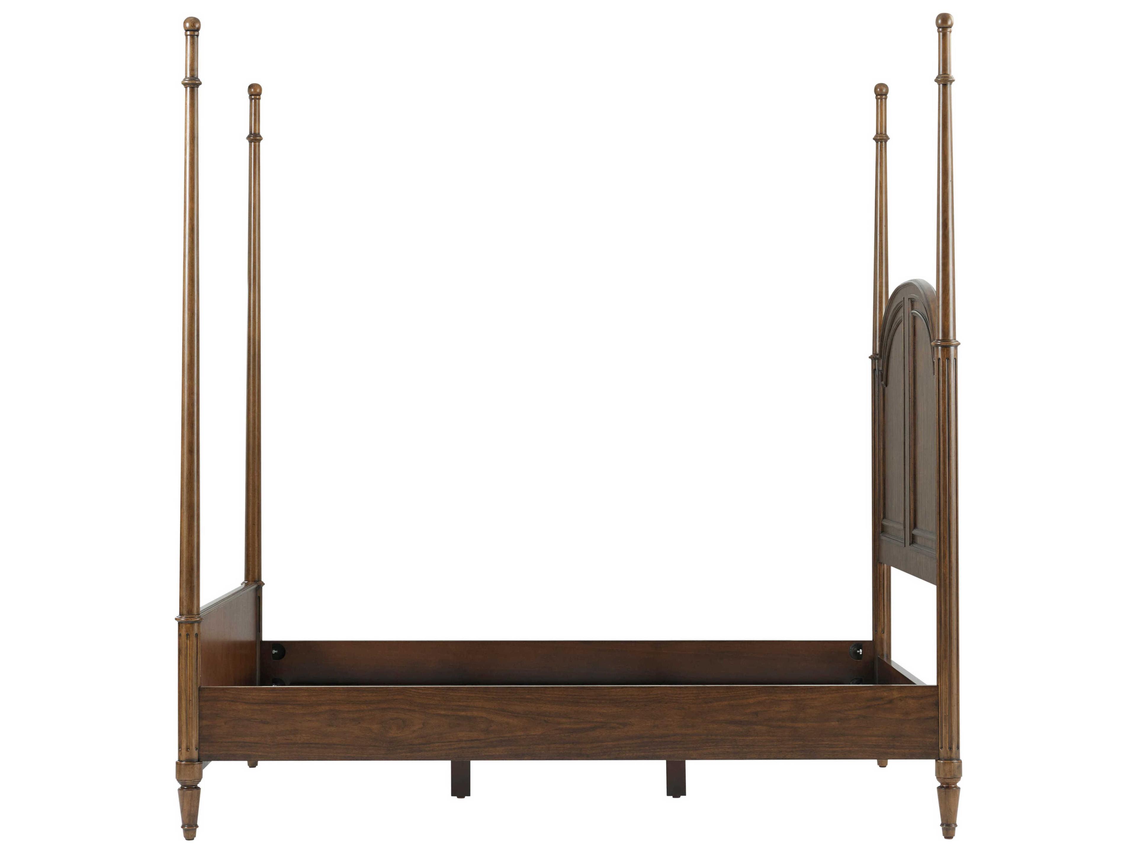 Theodore Alexander Tavel The Vale Avesta Brown Beech Wood Queen Four Poster Bed
