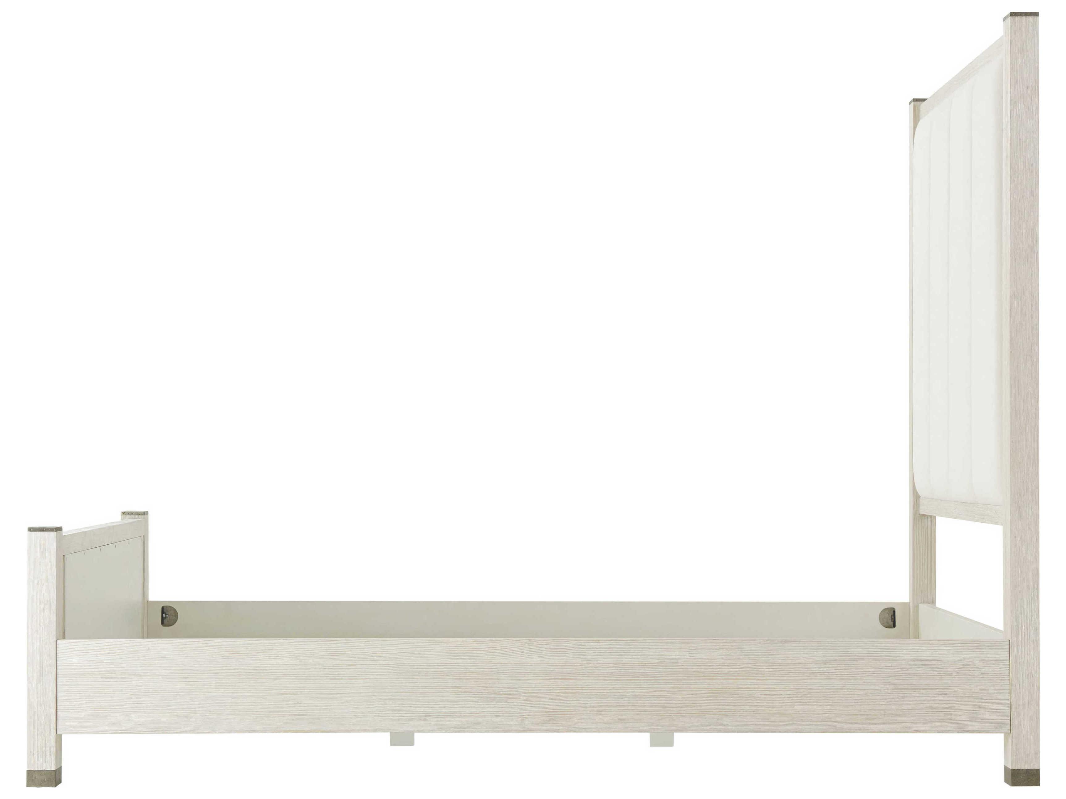 Theodore Alexander Breeze Sea Salt White Pine Wood Queen Panel Bed