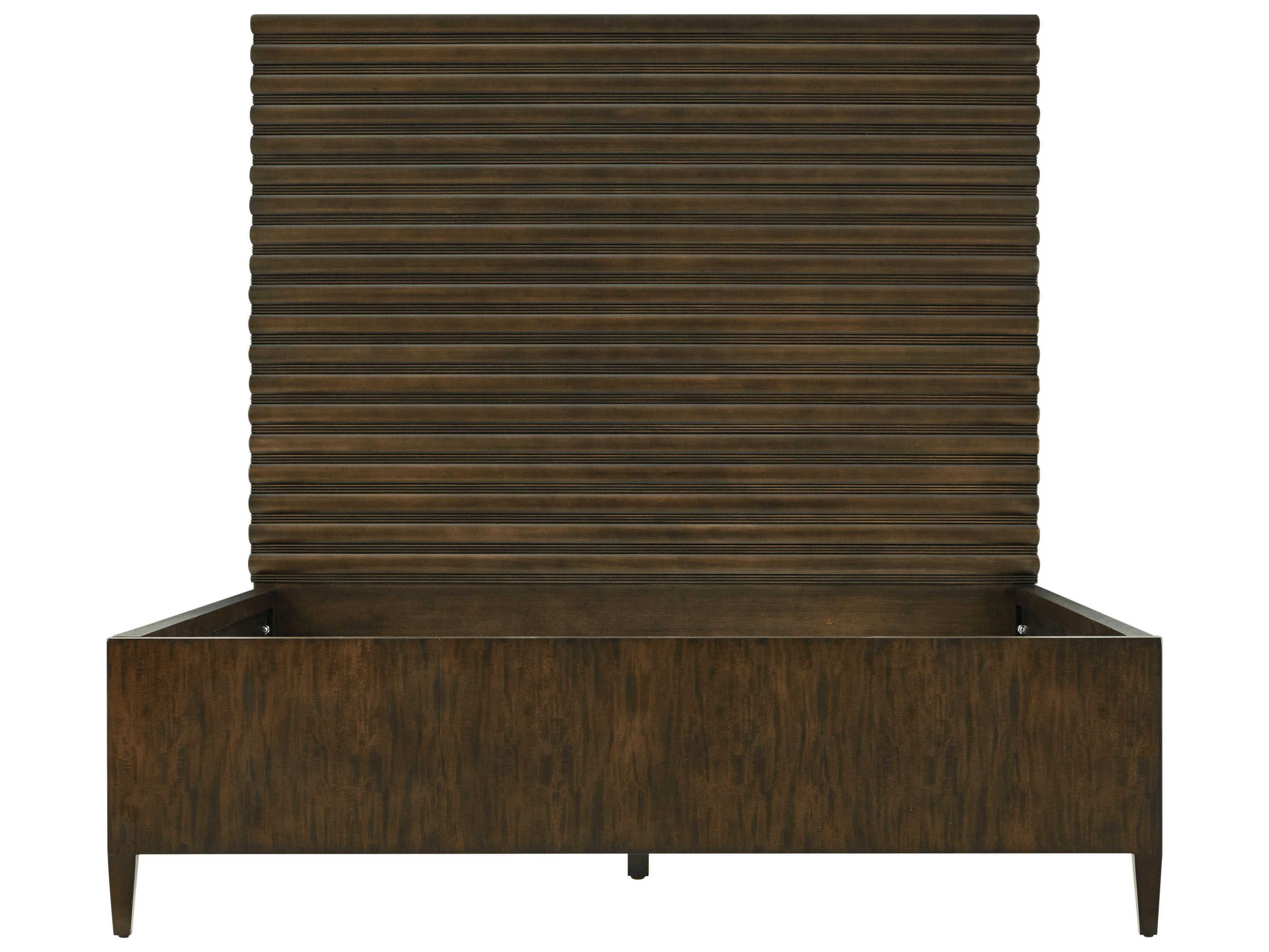 Theodore Alexander Lido Bistre Brown Wood Queen Platform Bed