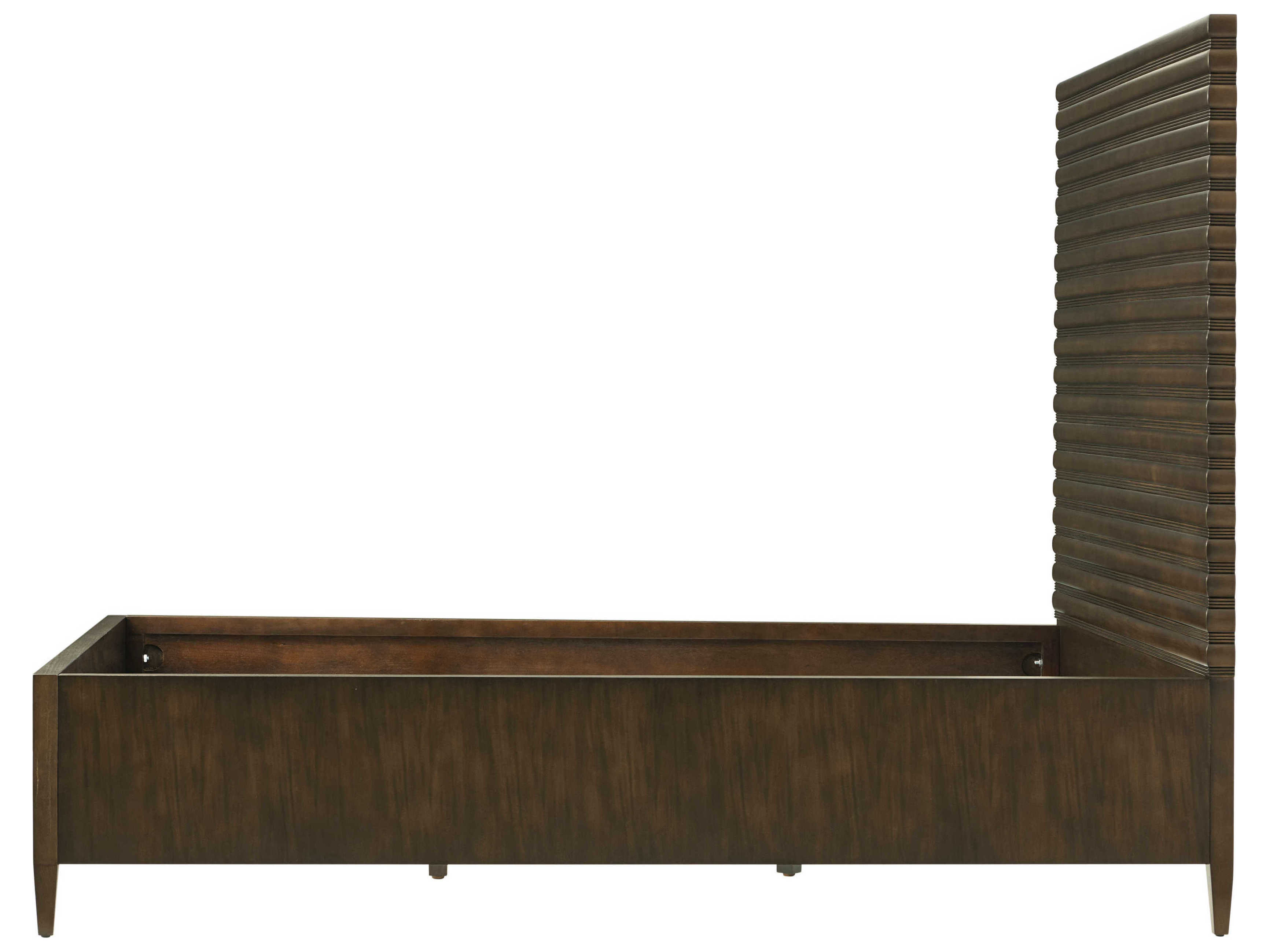 Theodore Alexander Lido Bistre Brown Wood Queen Platform Bed