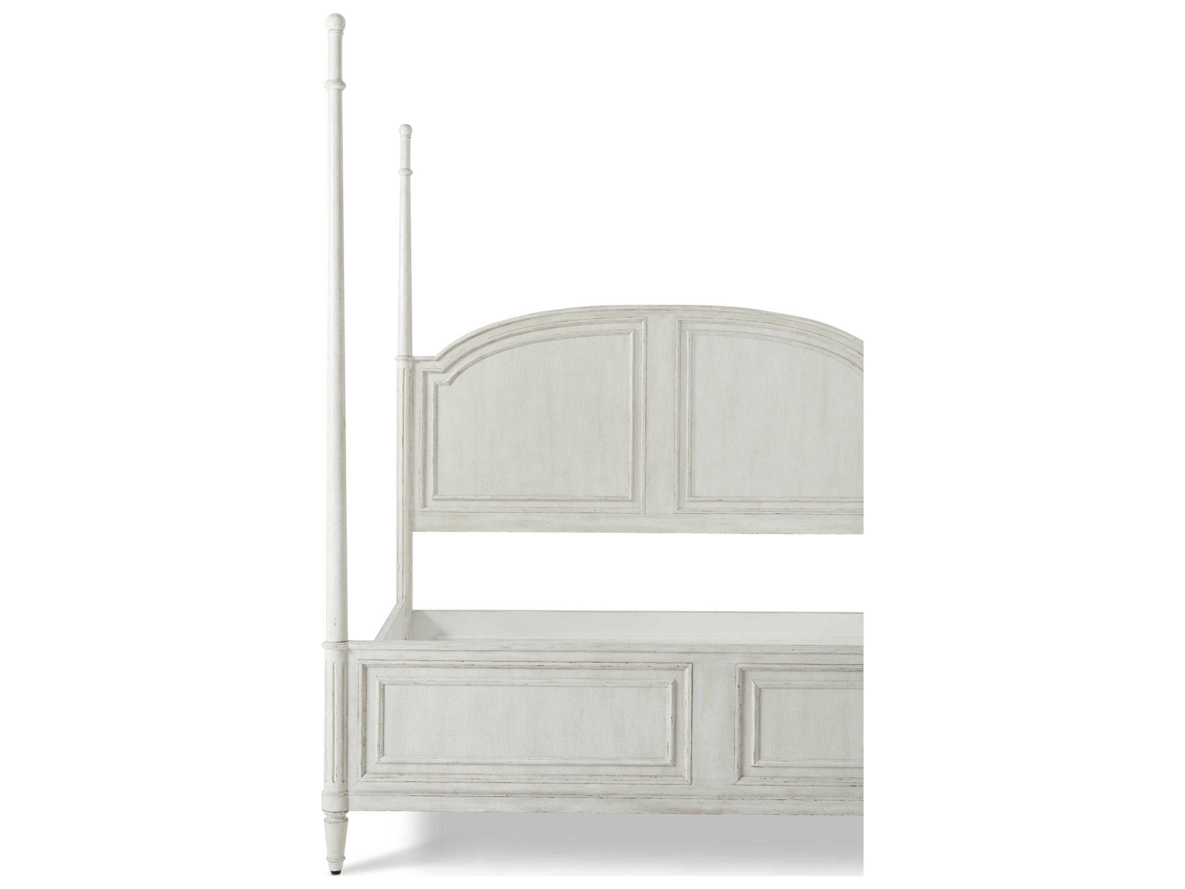 Theodore Alexander Tavel The Vale Nora White Beech Wood King Four Poster Bed