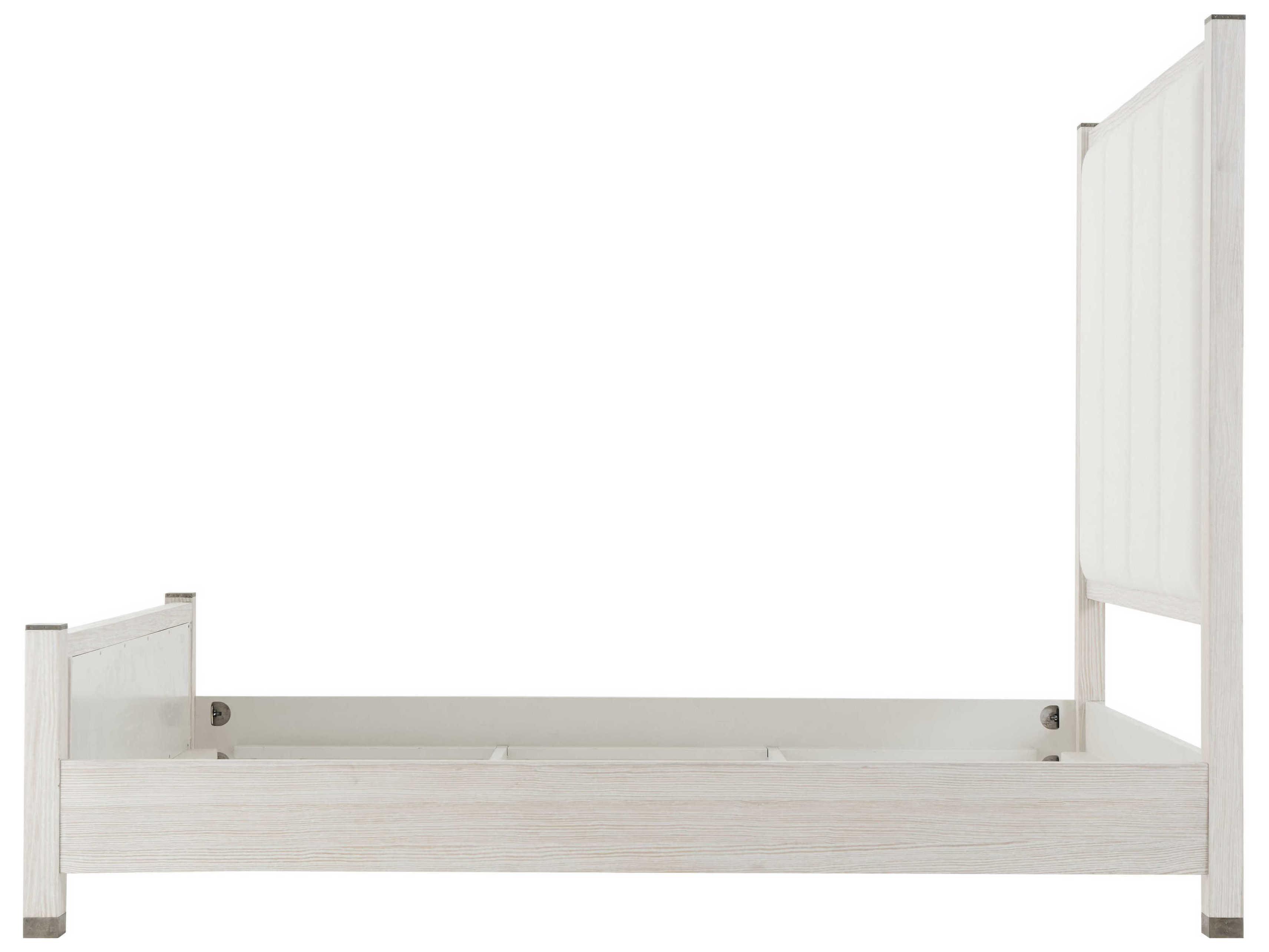 Theodore Alexander Breeze Sea Salt White Pine Wood King Panel Bed