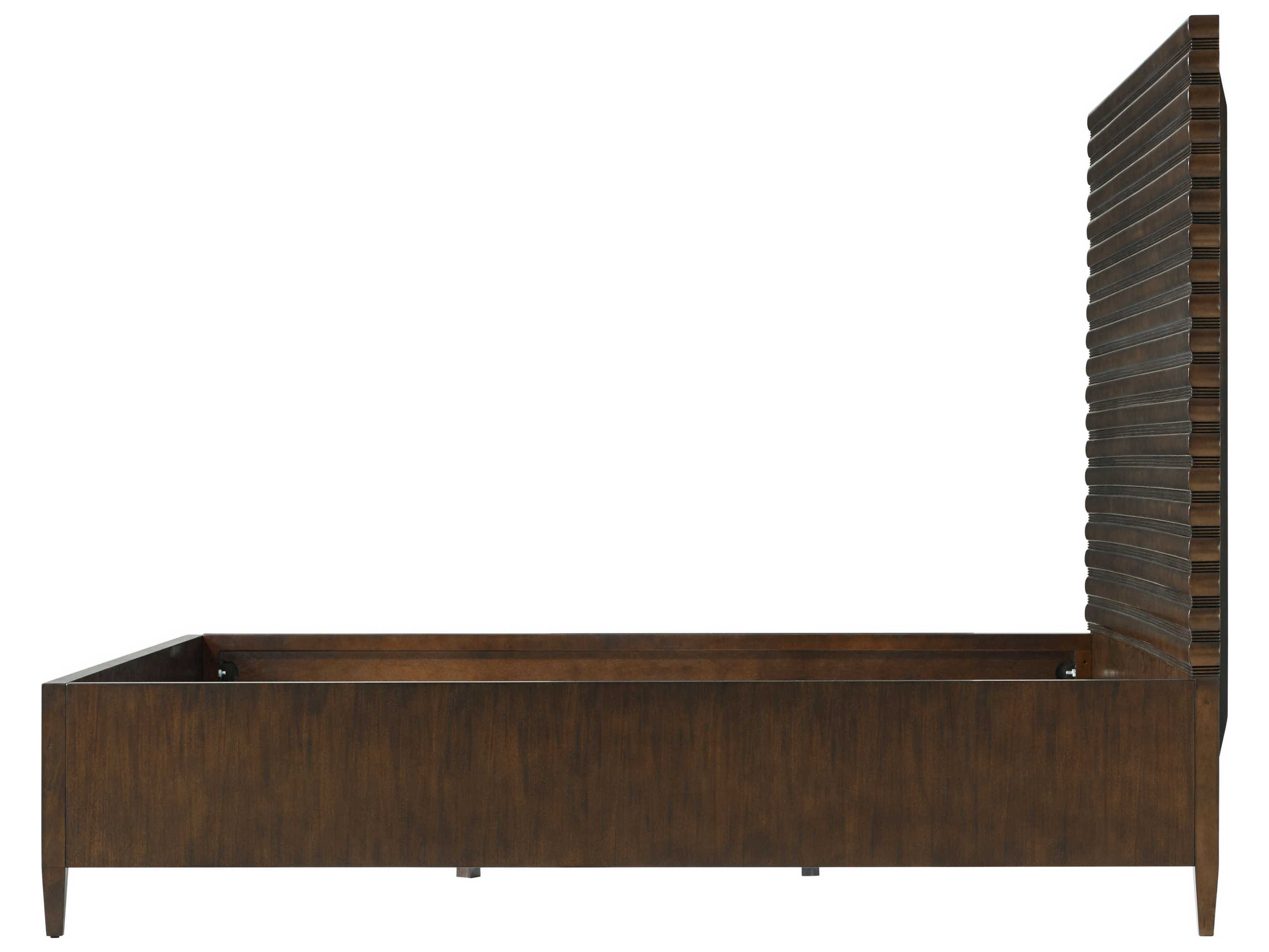 Theodore Alexander Lido Bistre Brown Wood King Platform Bed