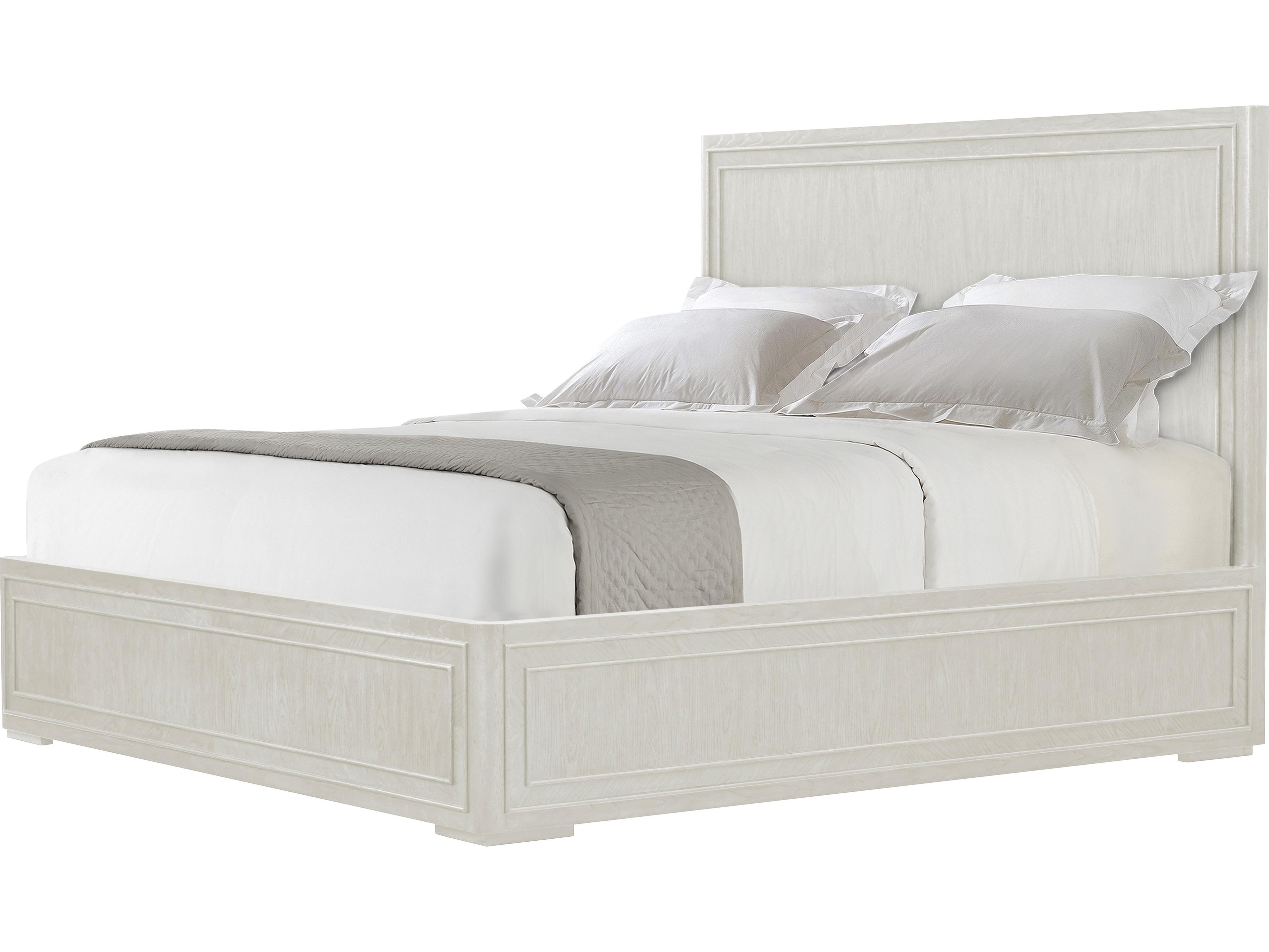 Theodore Alexander Surrey White Solid Wood King Platform Bed
