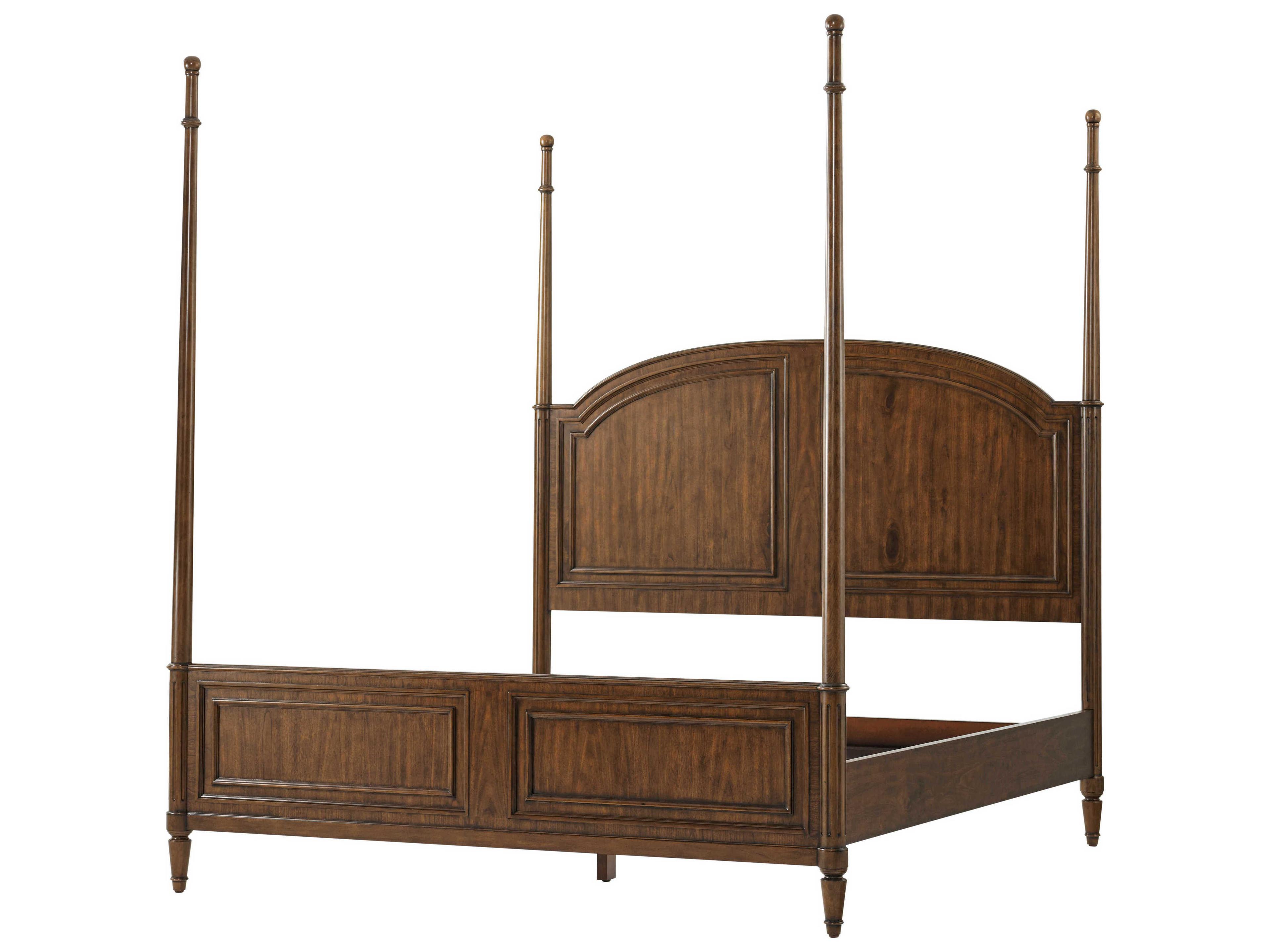 Theodore Alexander Tavel The Vale Avesta Brown Beech Wood California King Four Poster Bed