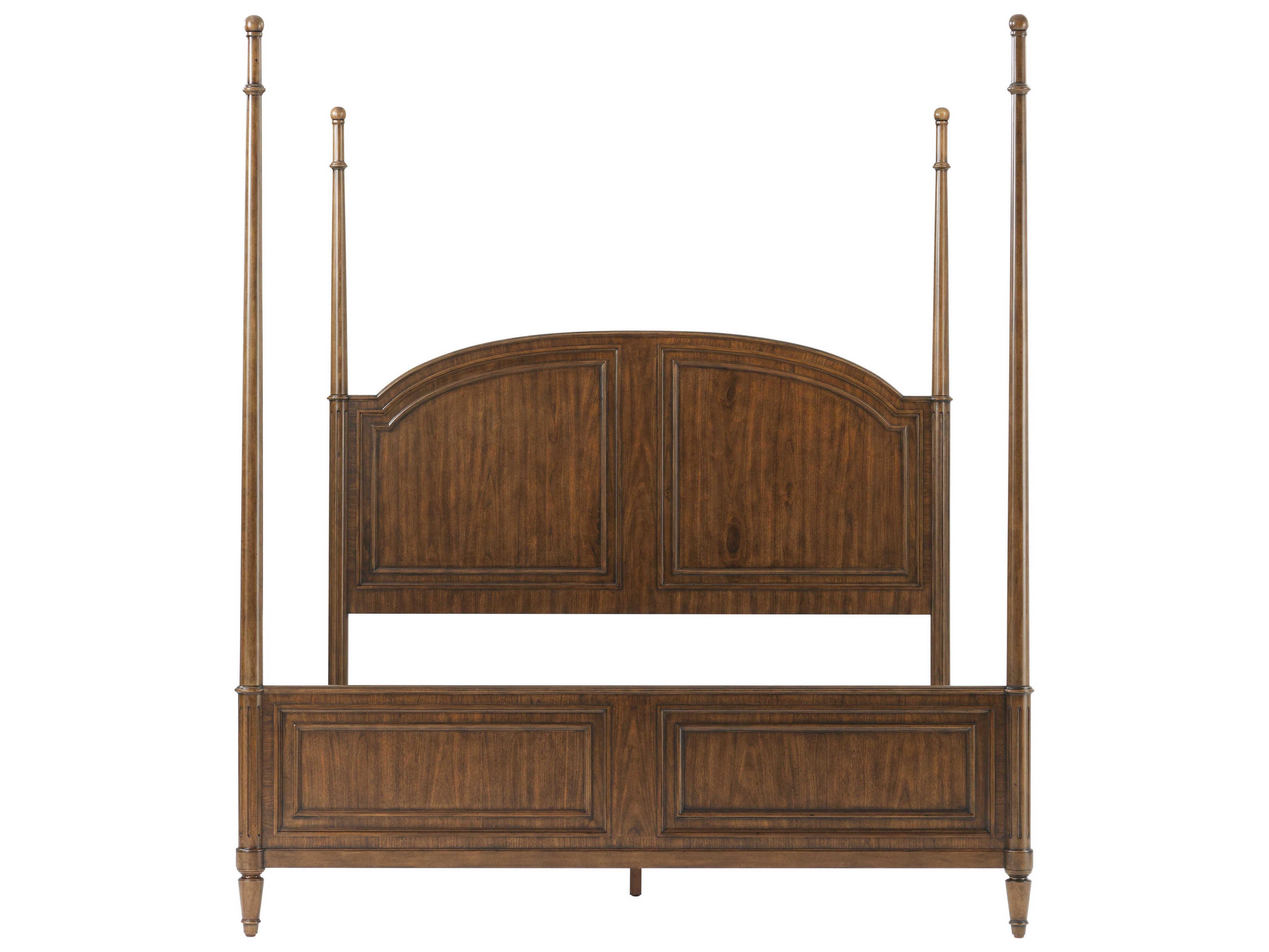 Theodore Alexander Tavel The Vale Avesta Brown Beech Wood California King Four Poster Bed