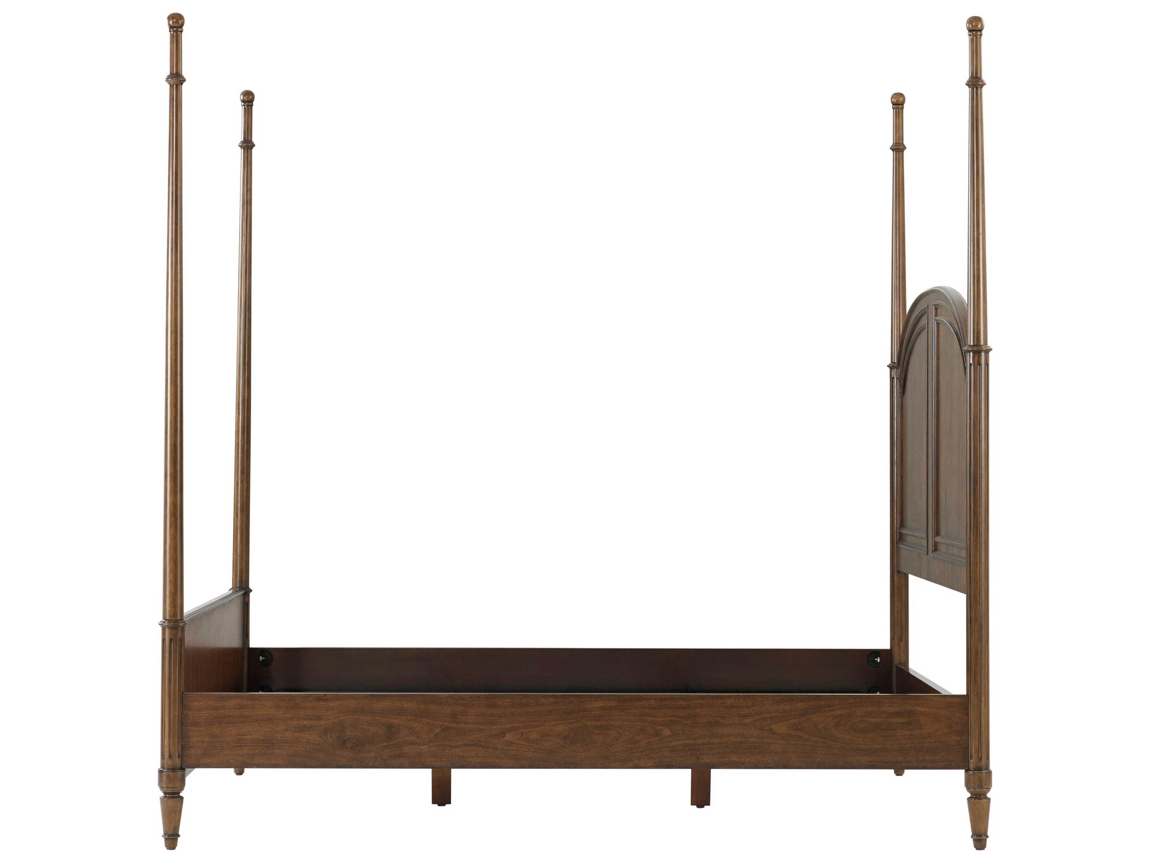 Theodore Alexander Tavel The Vale Avesta Brown Beech Wood California King Four Poster Bed