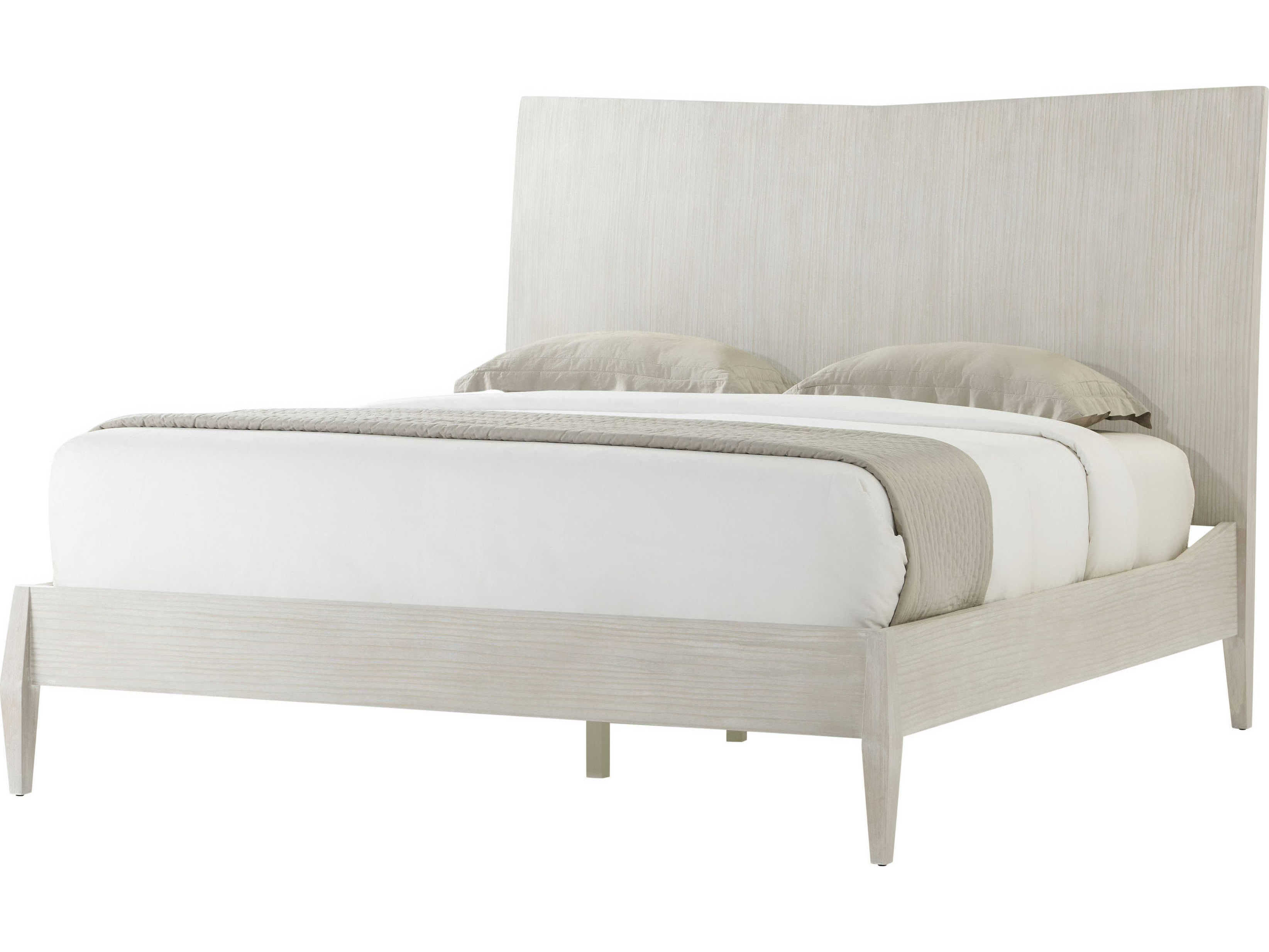 Theodore Alexander Breeze Sea Salt White Pine Wood California King Platform Bed