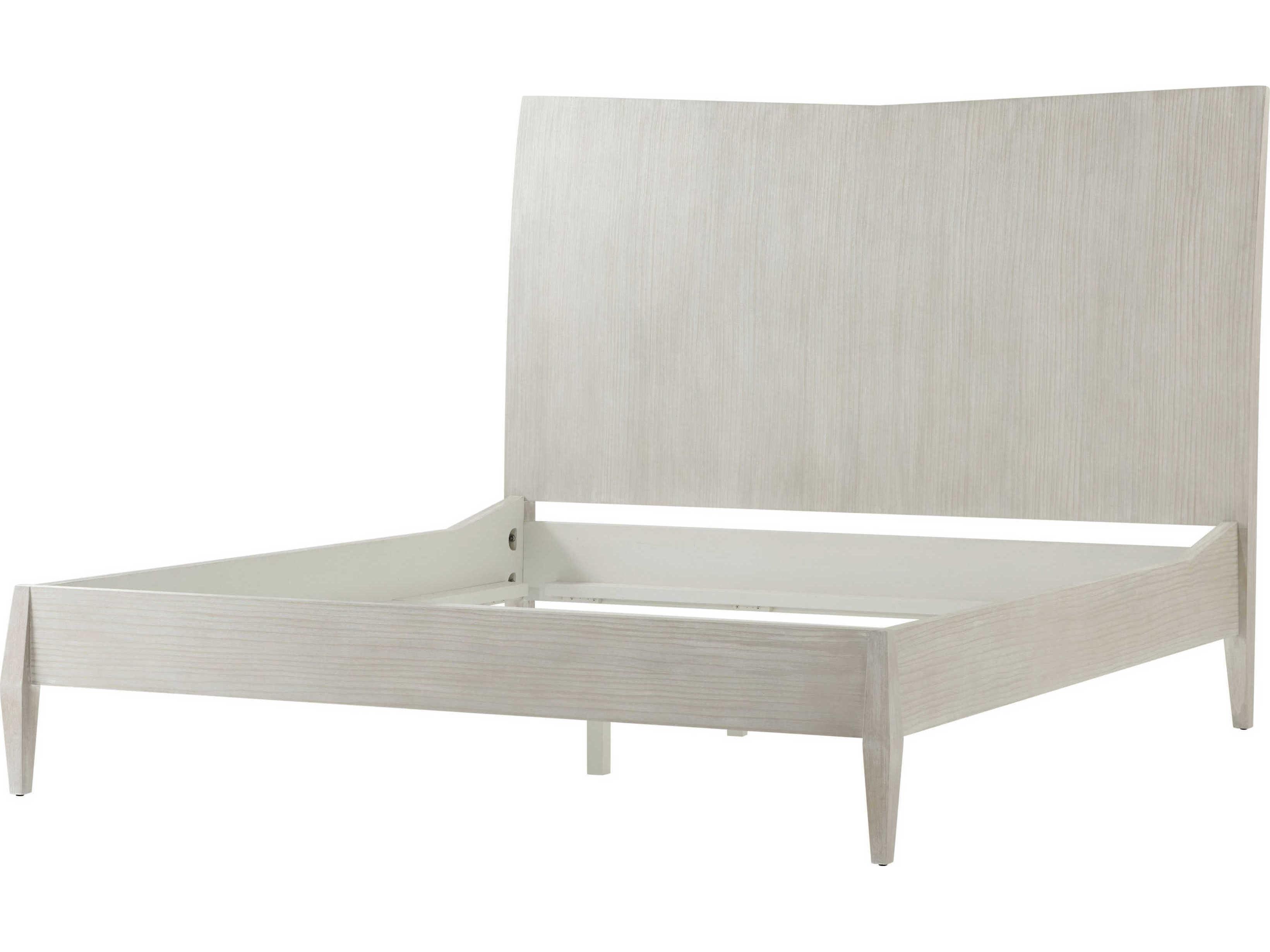 Theodore Alexander Breeze Sea Salt White Pine Wood California King Platform Bed