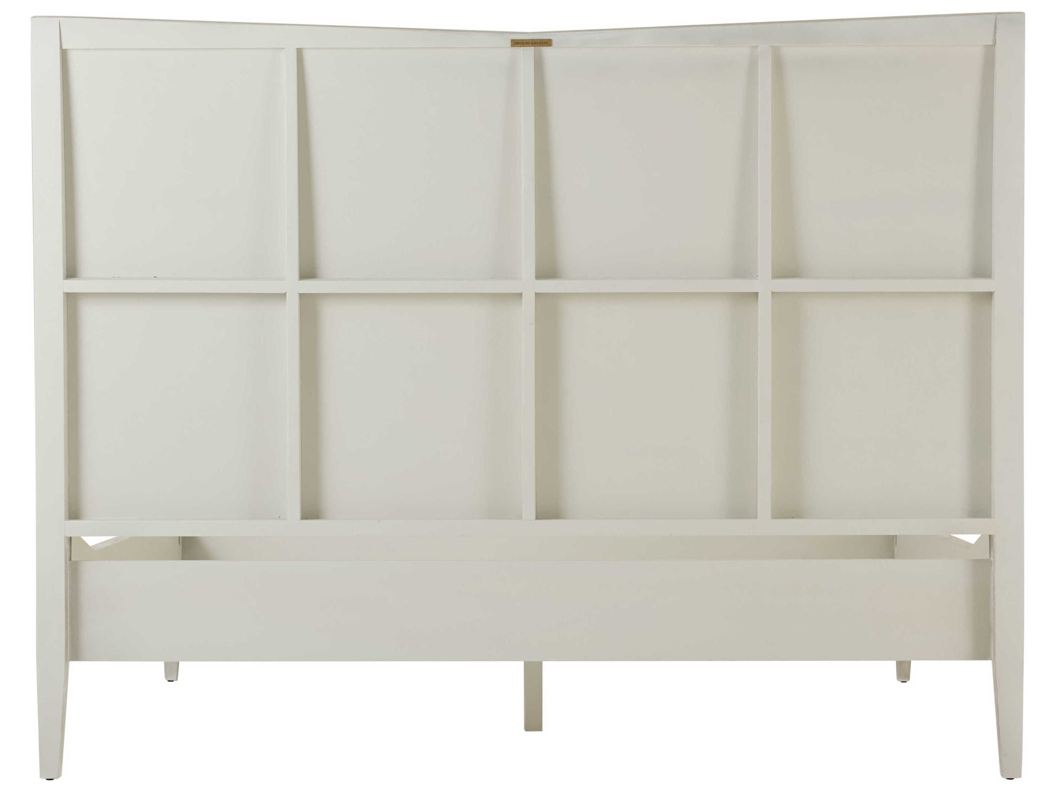 Theodore Alexander Breeze Sea Salt White Pine Wood California King Platform Bed