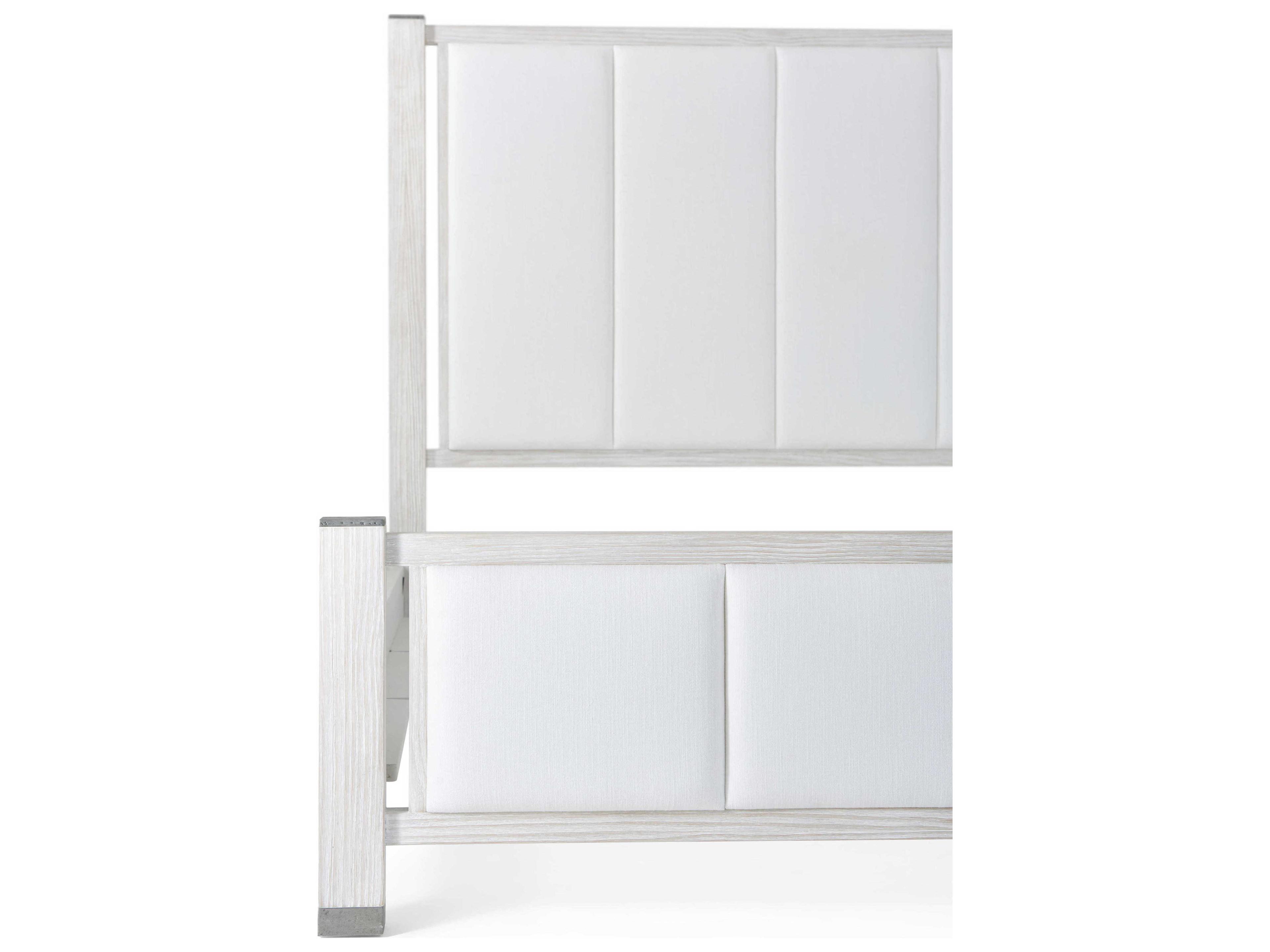 Theodore Alexander Breeze Sea Salt White Pine Wood California King Panel Bed