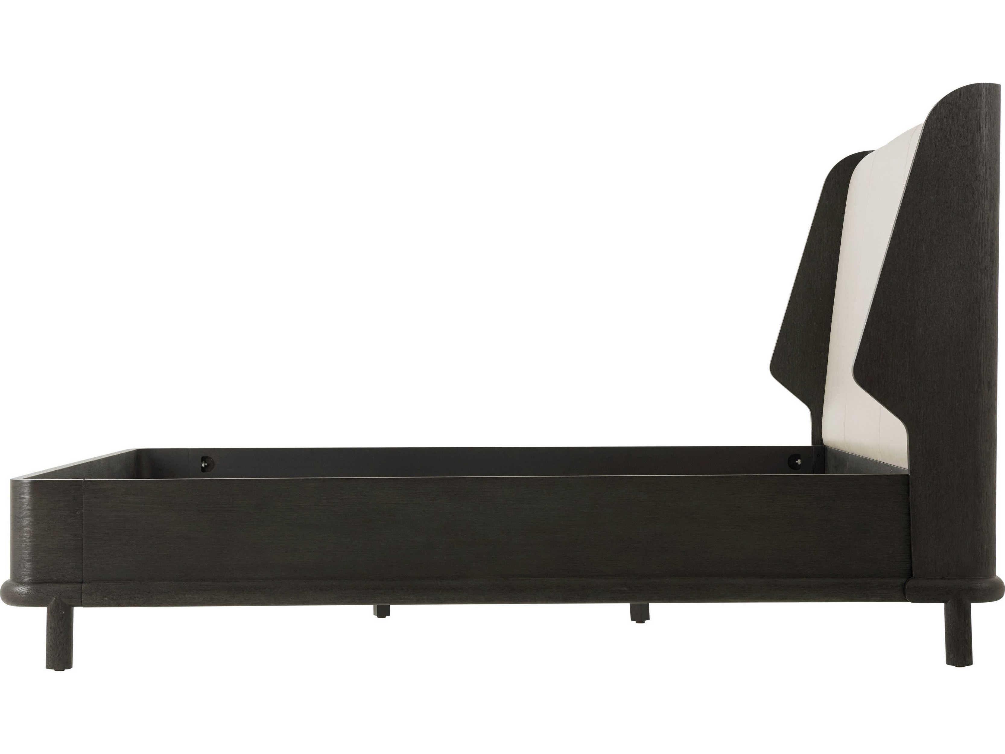 Theodore Alexander Repose Charcoal Oak Black Wood California King Platform Bed