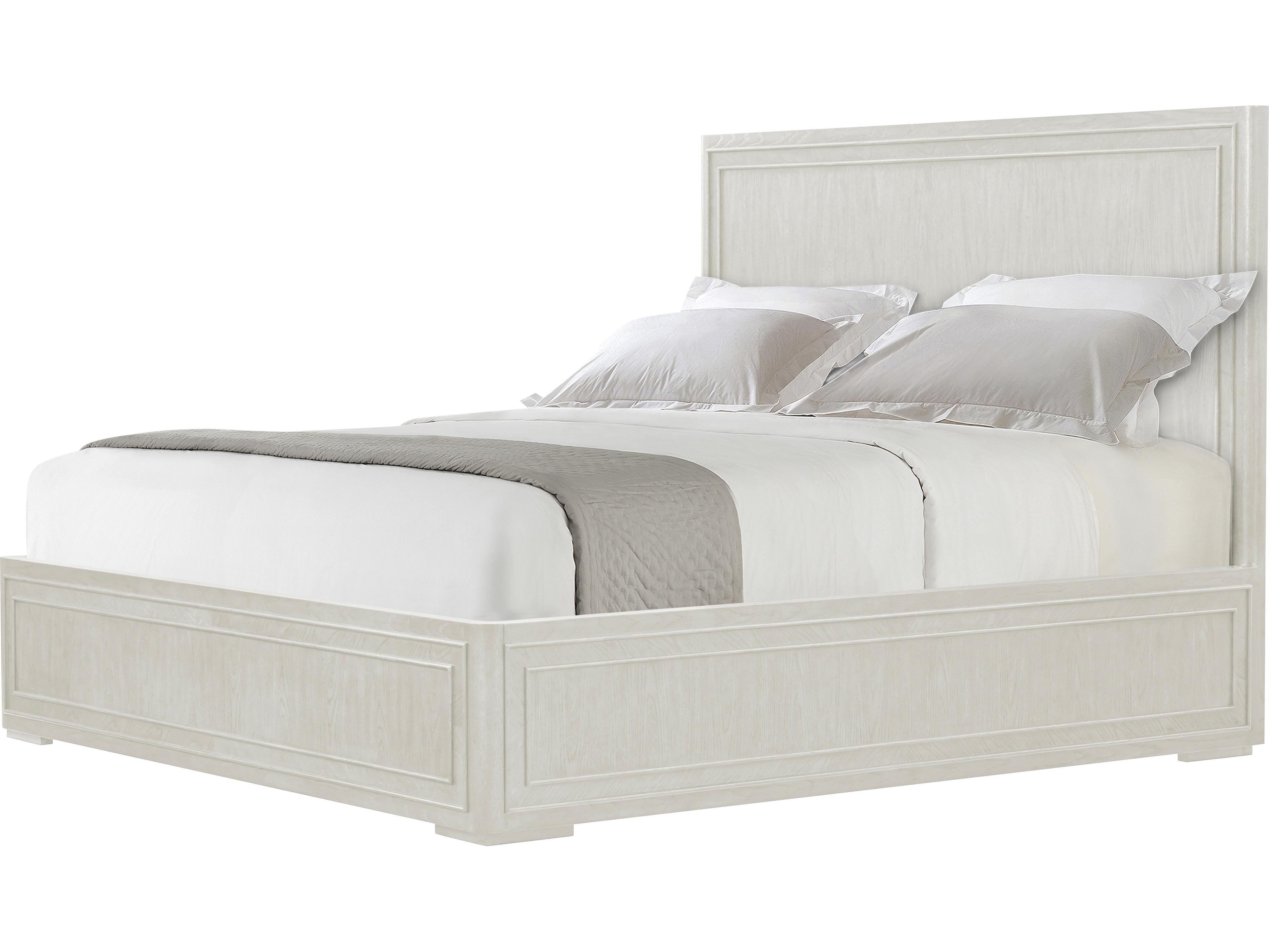 Theodore Alexander Surrey White Solid Wood King Platform Bed