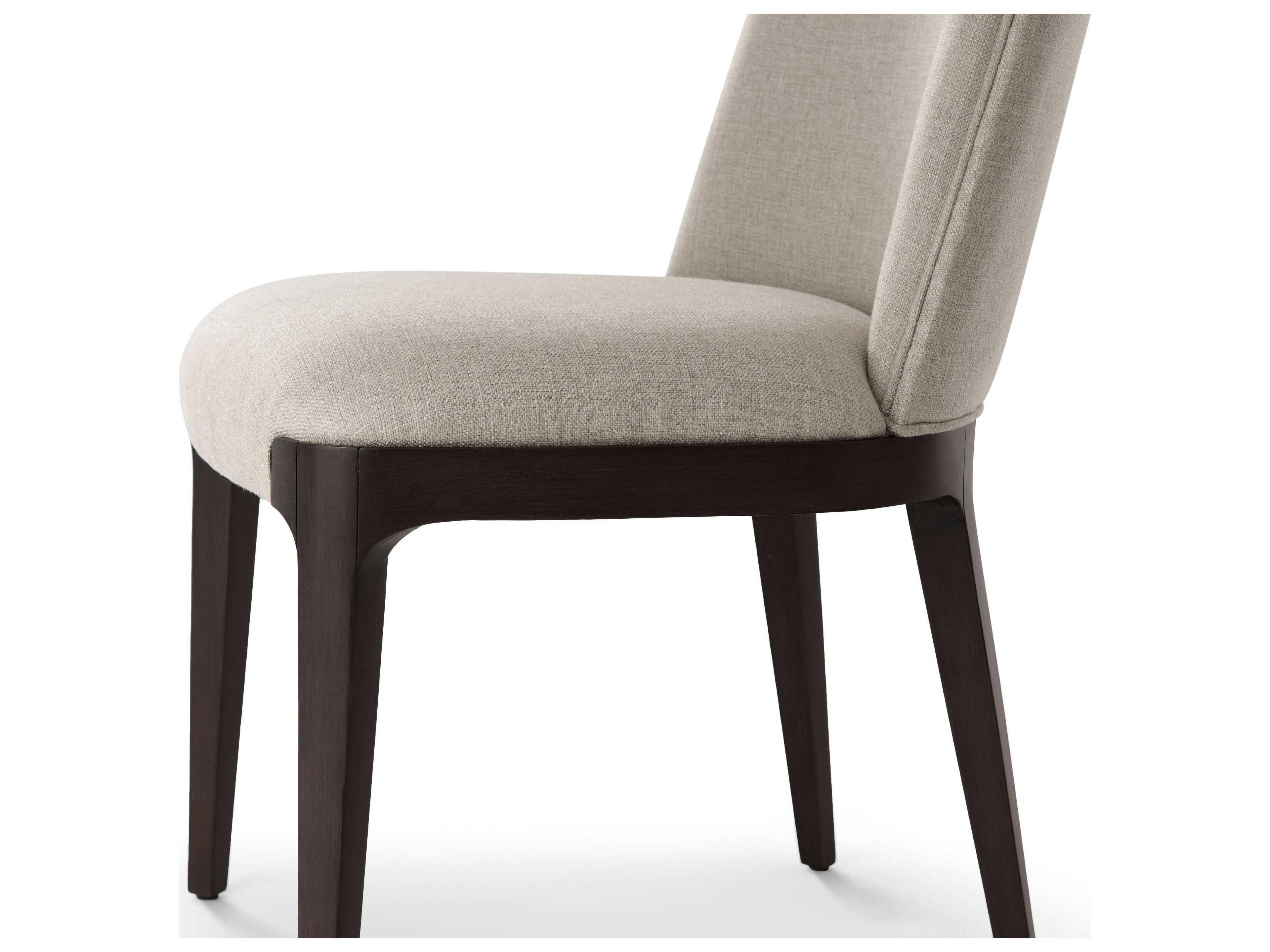 Theodore Alexander Ta Studio Beech Wood Brown Upholstered Dayton Side Dining Chair