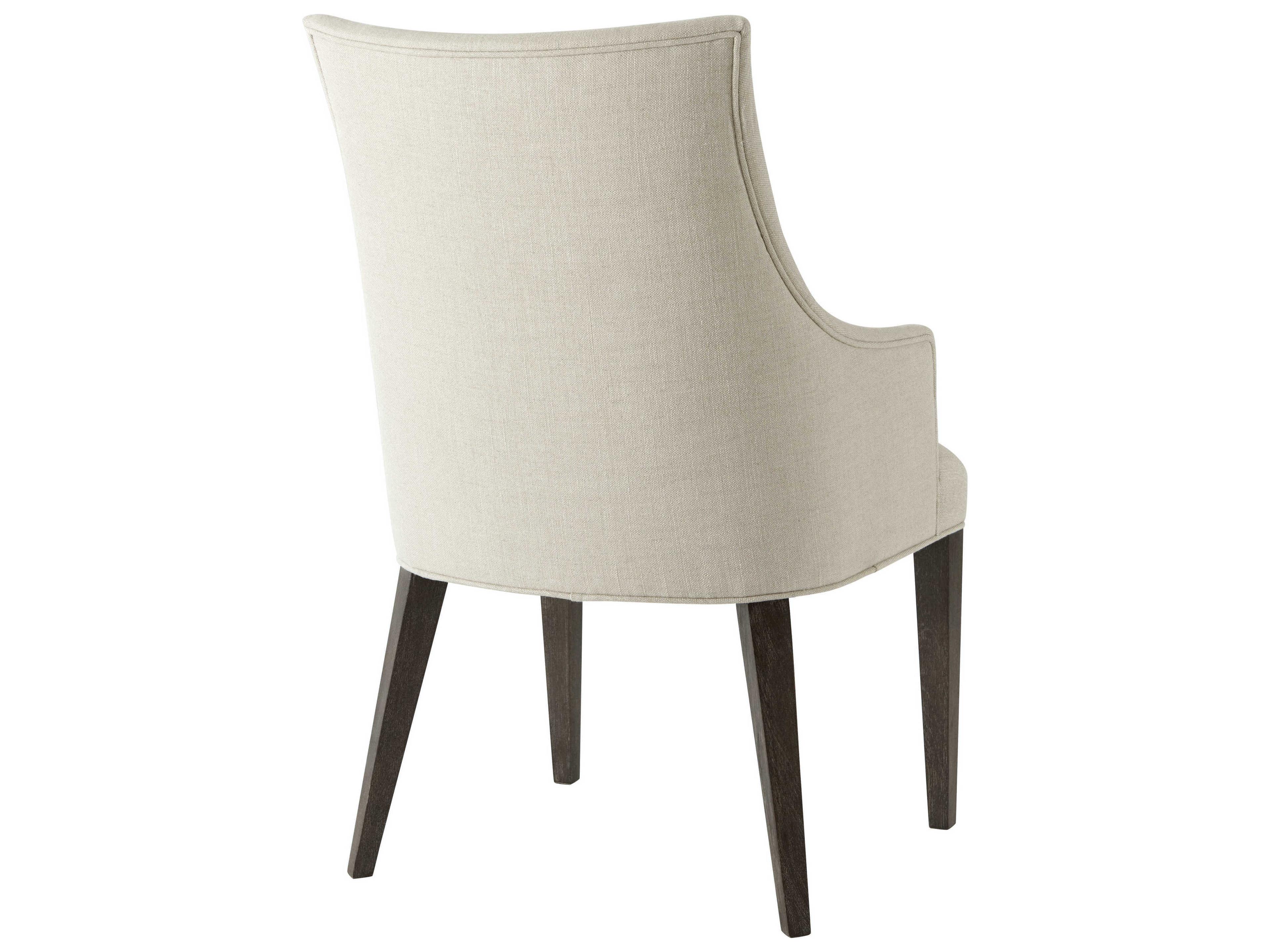 Theodore Alexander Ta Studio No. 2 Beech Wood Beige Upholstered Arm Dining Chair