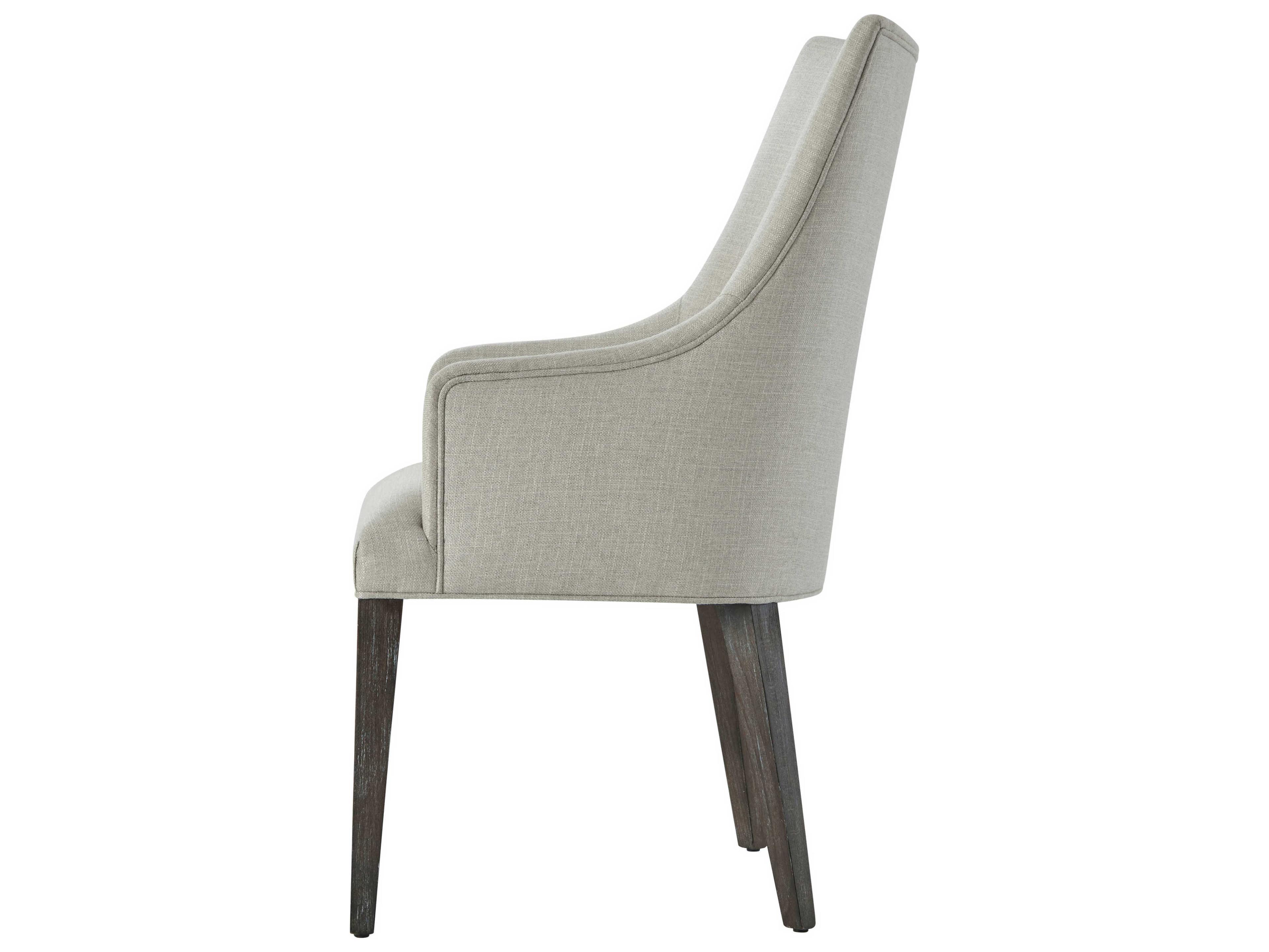 Theodore Alexander Ta Studio Beech Wood Black Upholstered Adele Arm Dining Chair