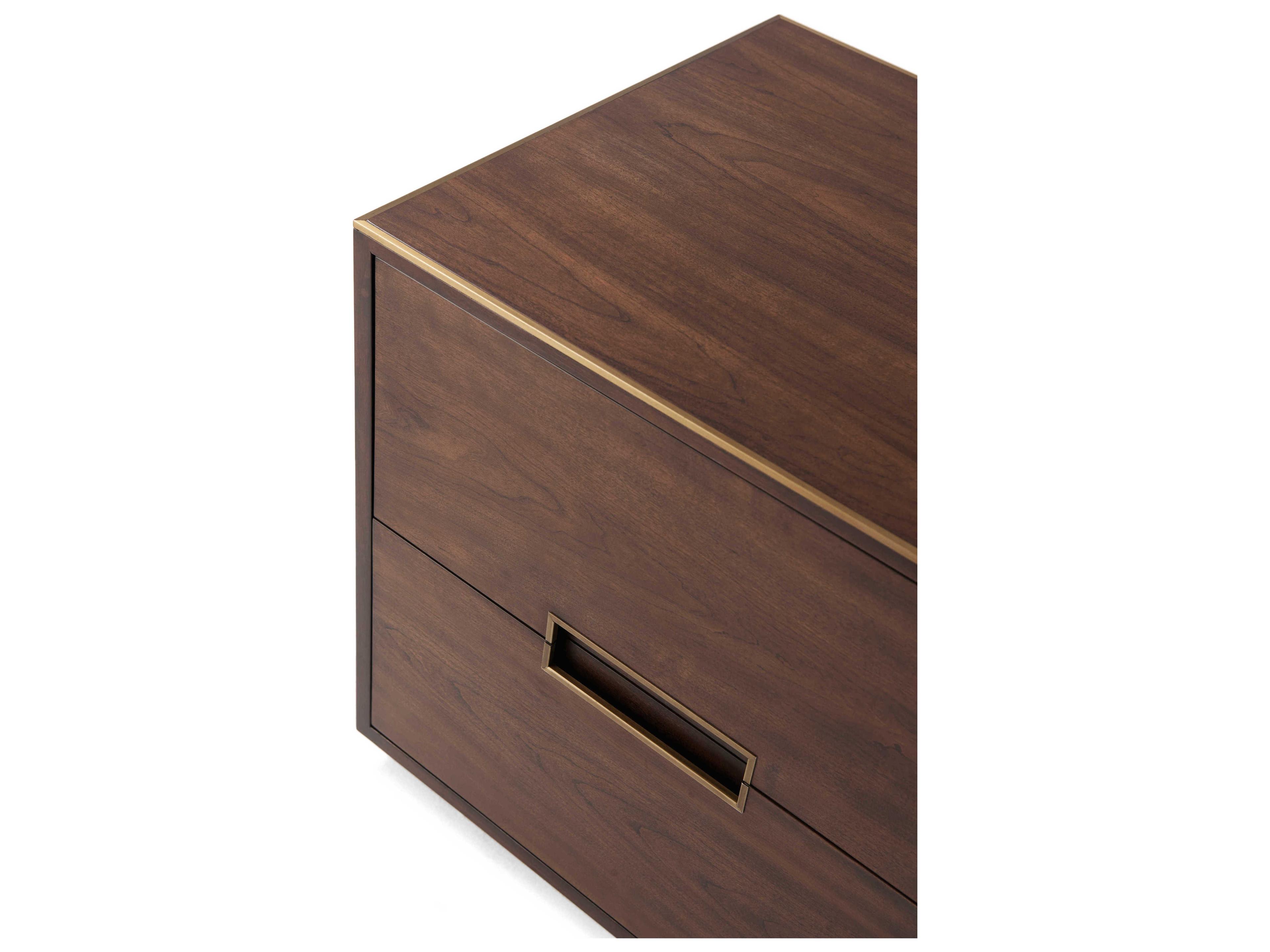 Theodore Alexander Ta Studio 2-Drawers Almond Bosworth Nightstand