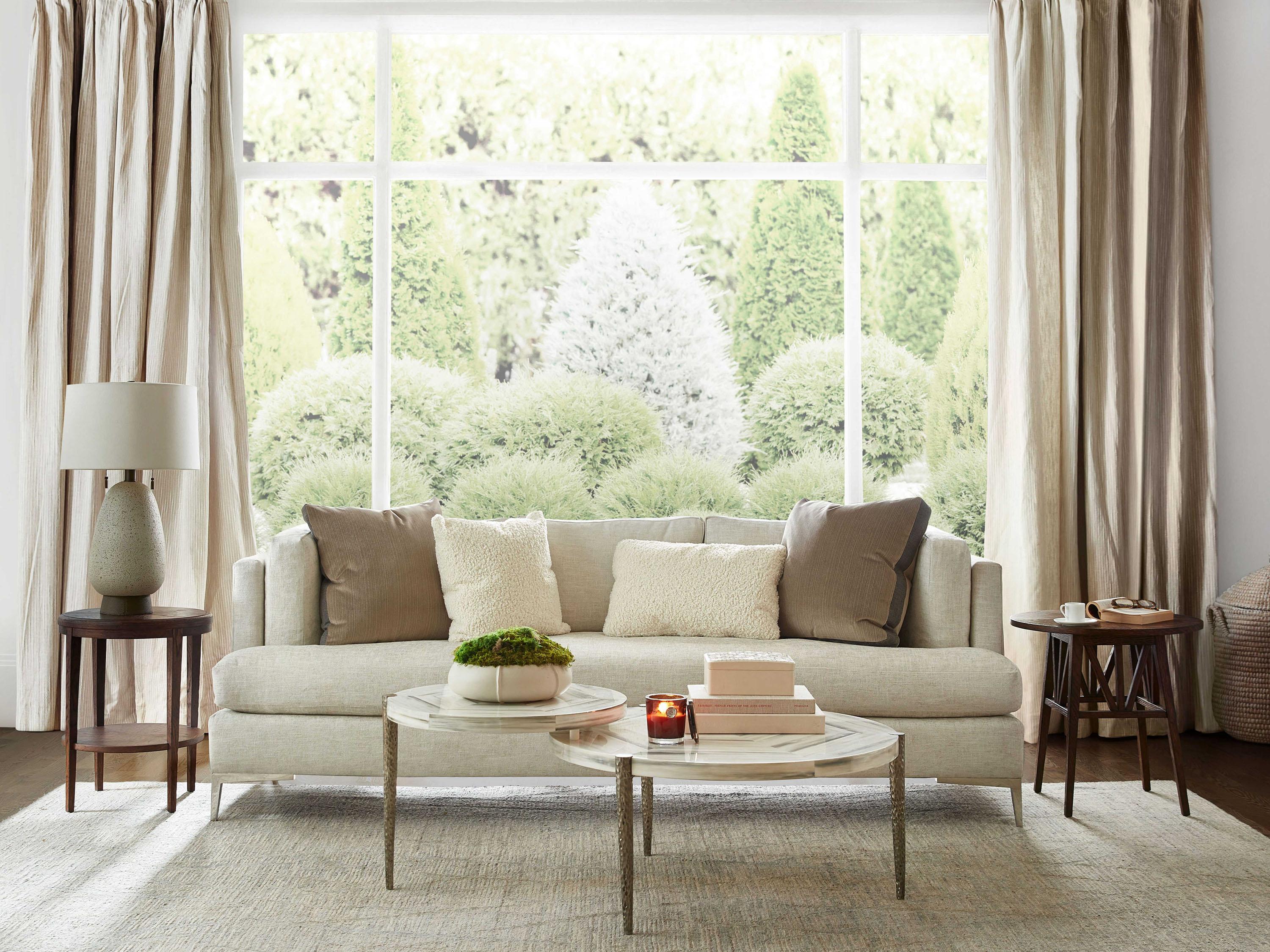 Theodore Alexander Nova Round Wood Two-Tiered End Table