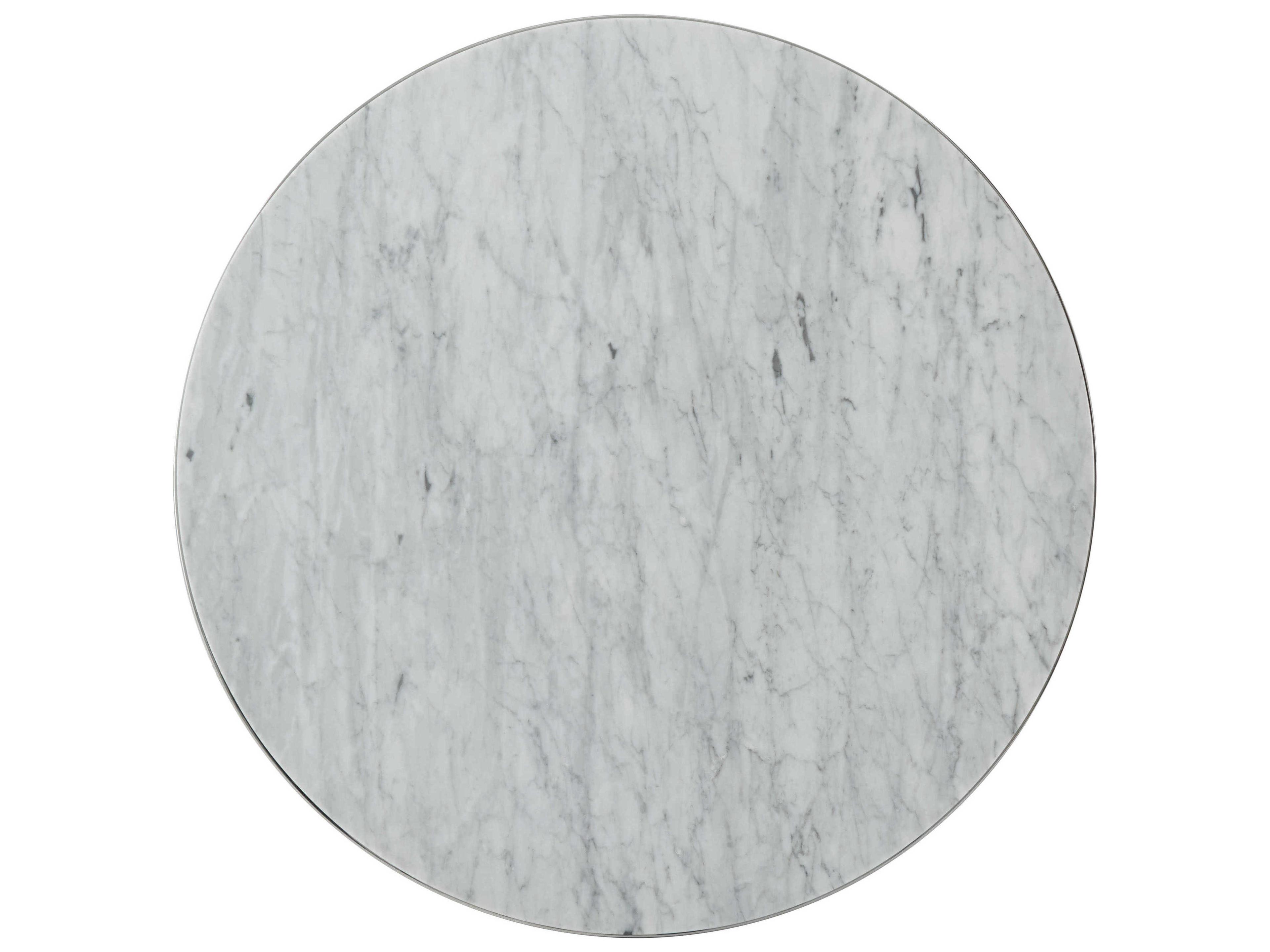 Theodore Alexander Ta Studio Round Marble Fisher Cocktail Table