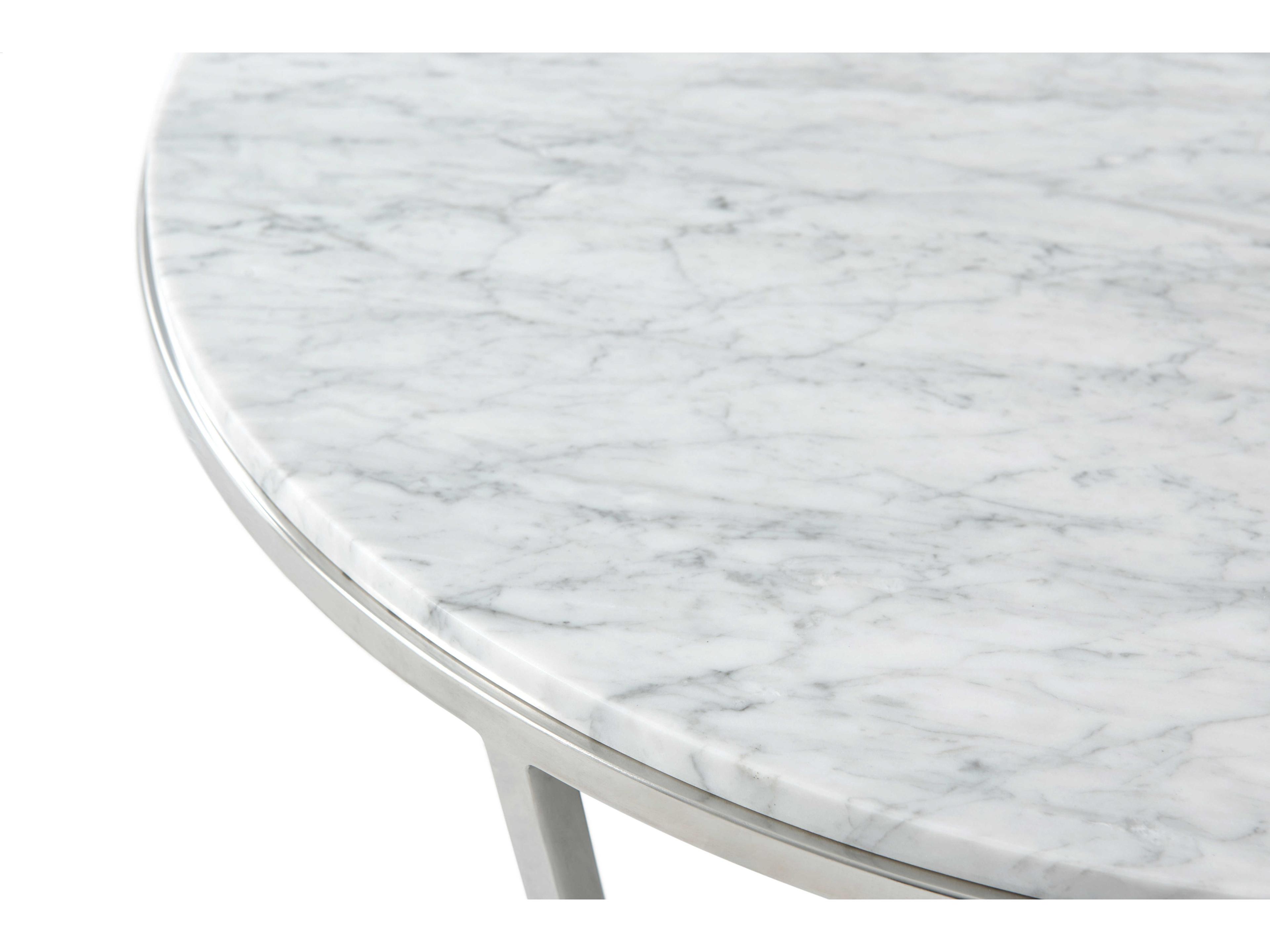 Theodore Alexander Ta Studio Round Marble Fisher Cocktail Table