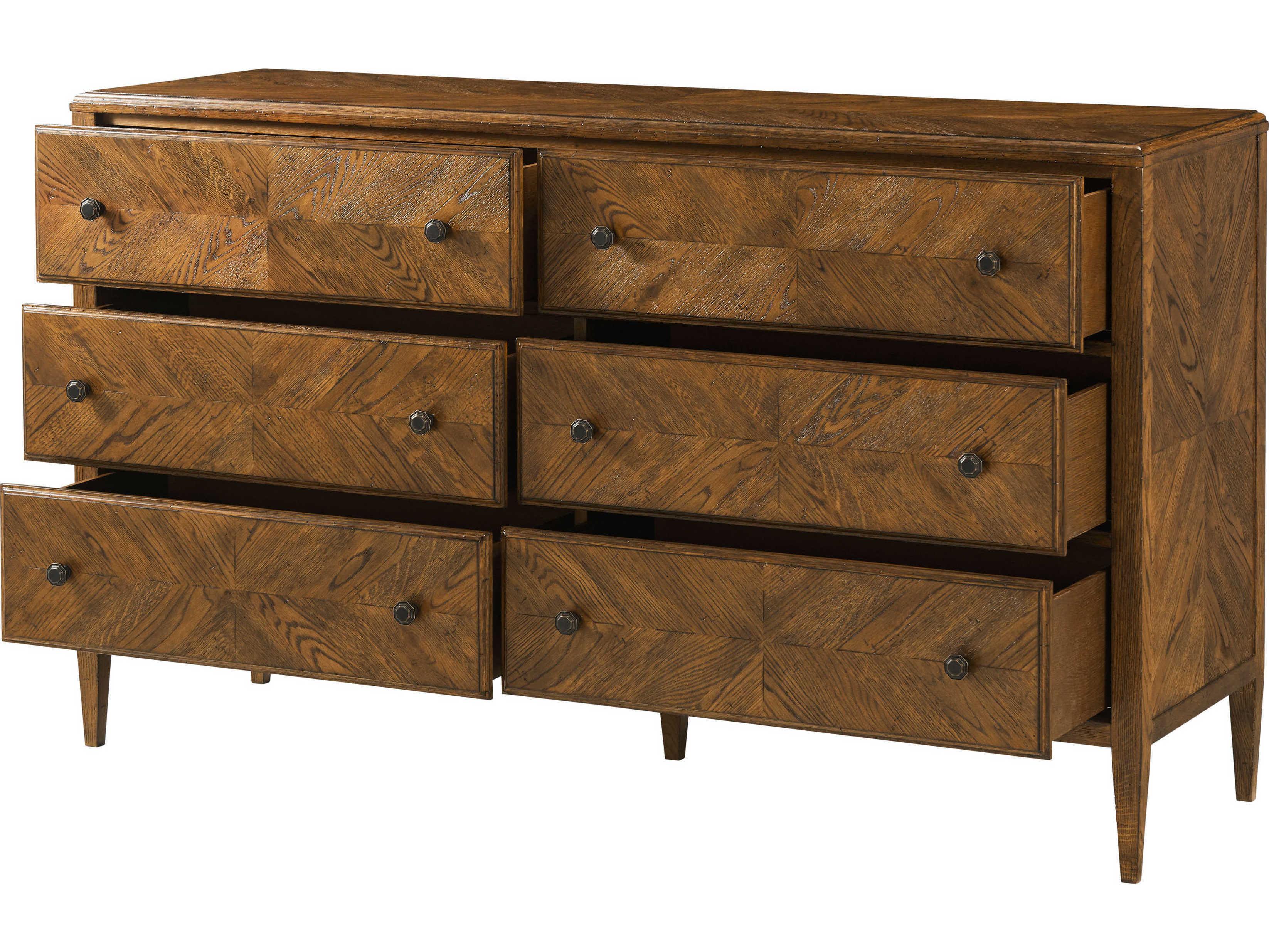 Theodore Alexander Nova 6-Drawers Dusk Double Dresser