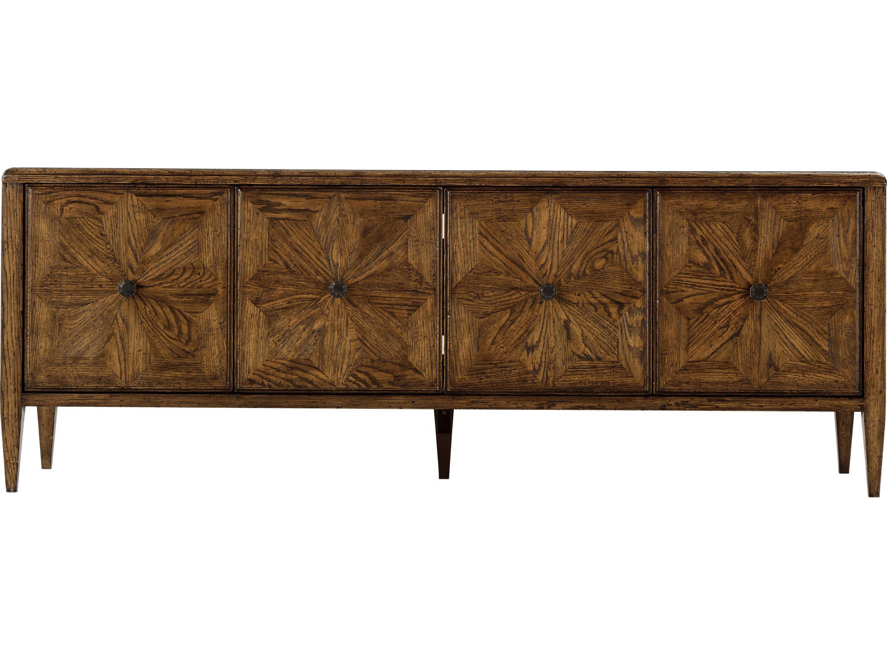 Theodore Alexander Nova 65" Oak Wood Media Console