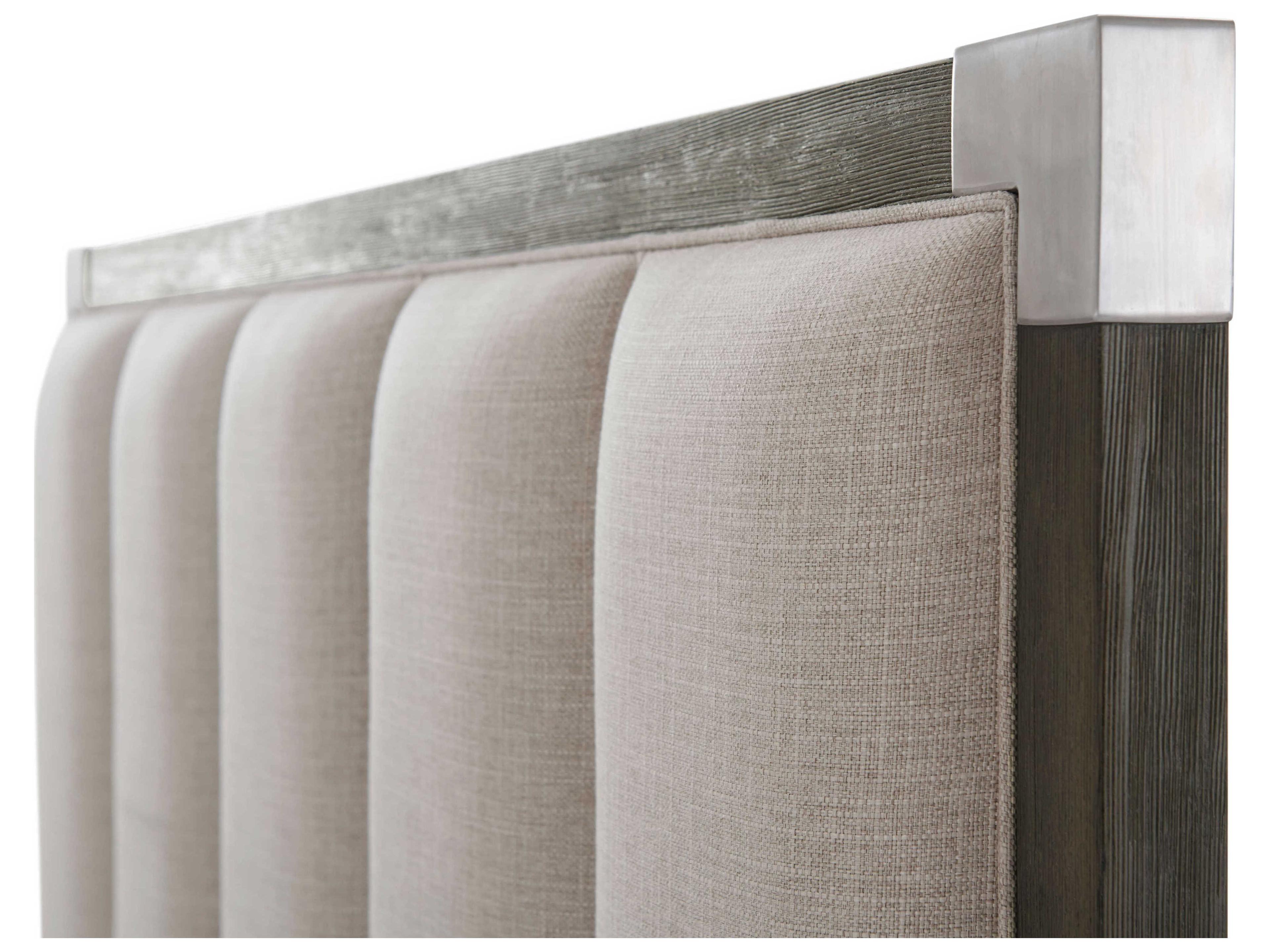 Theodore Alexander Ta Studio Embassy Gray Beech Wood Upholstered Queen Platform Bed