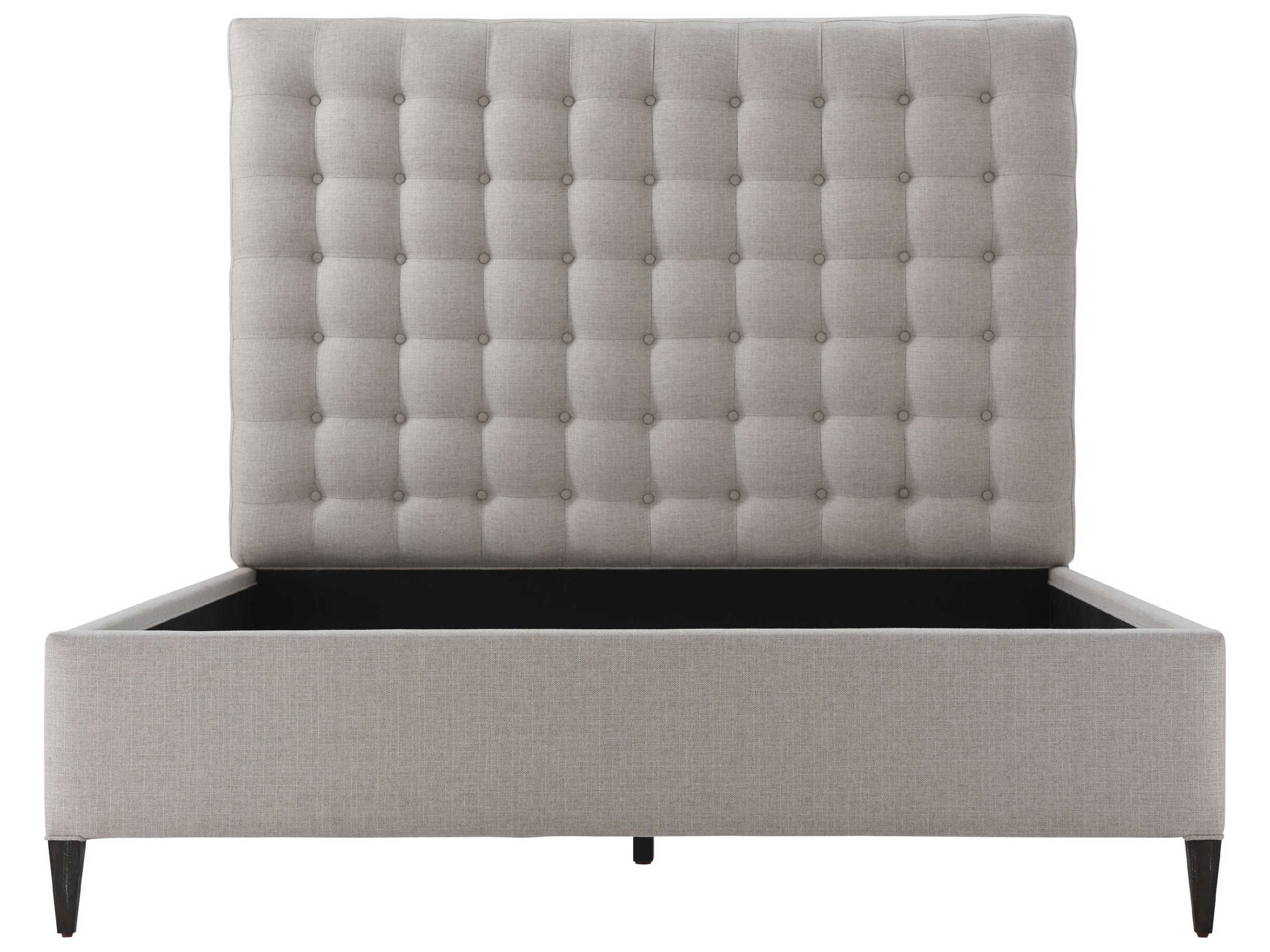 Theodore Alexander Ta Studio Hampton Gray Beech Wood Upholstered Queen Platform Bed