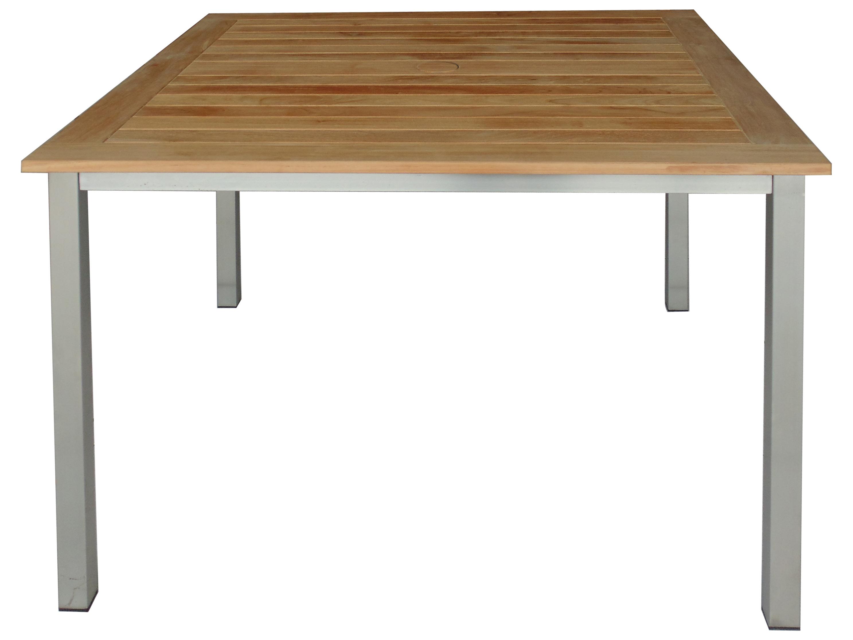 Three Birds Casual Avanti Stainless Steel Square Patio Dining Table