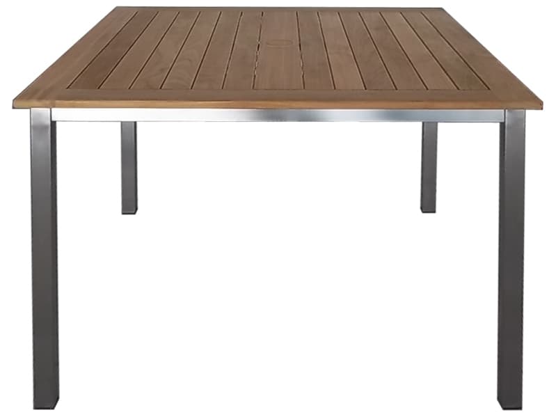 Three Birds Casual Avanti Stainless Steel Square Patio Dining Table