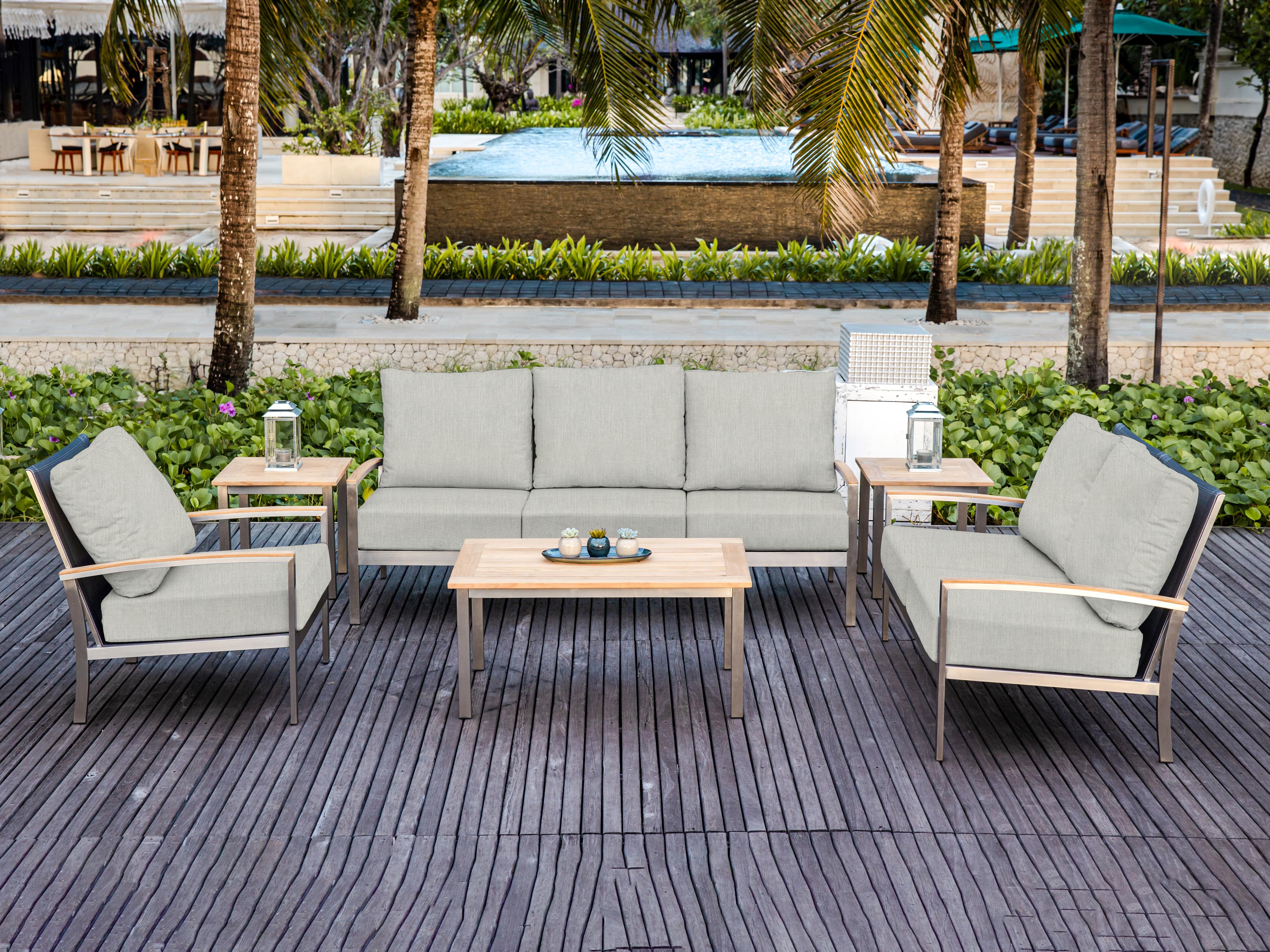 Three Birds Casual Avanti Aluminum Cushion Patio Loveseat