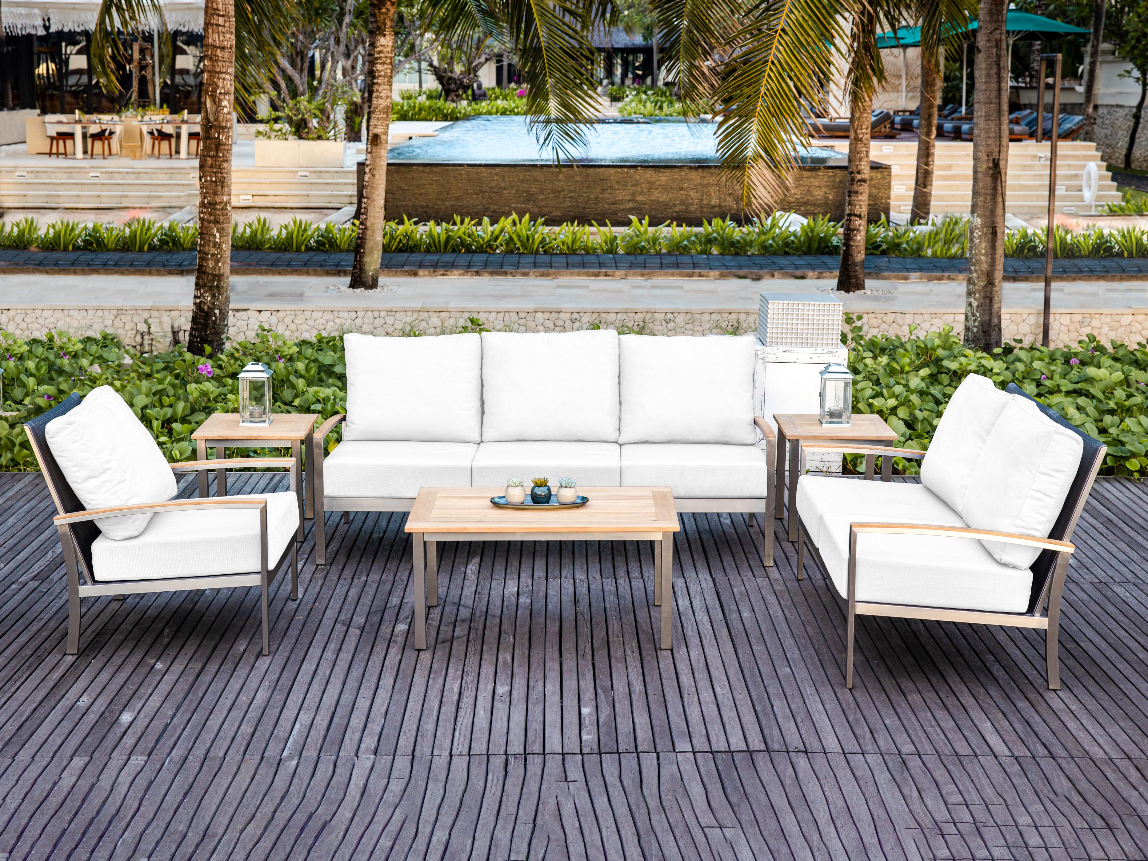 Three Birds Casual Avanti Aluminum Cushion Patio Loveseat