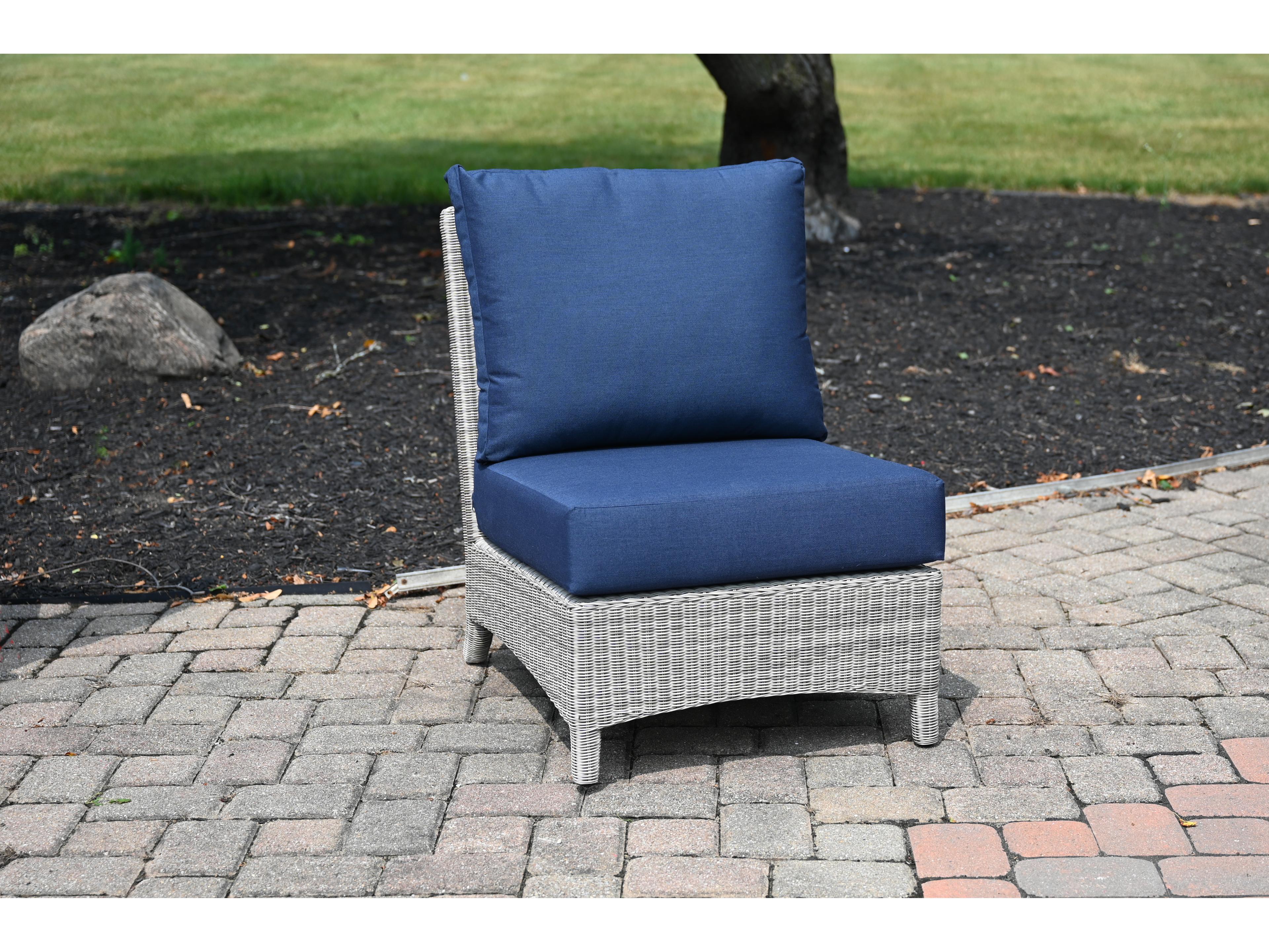 Three Birds Casual Bella Wicker Sectional Armless Chair