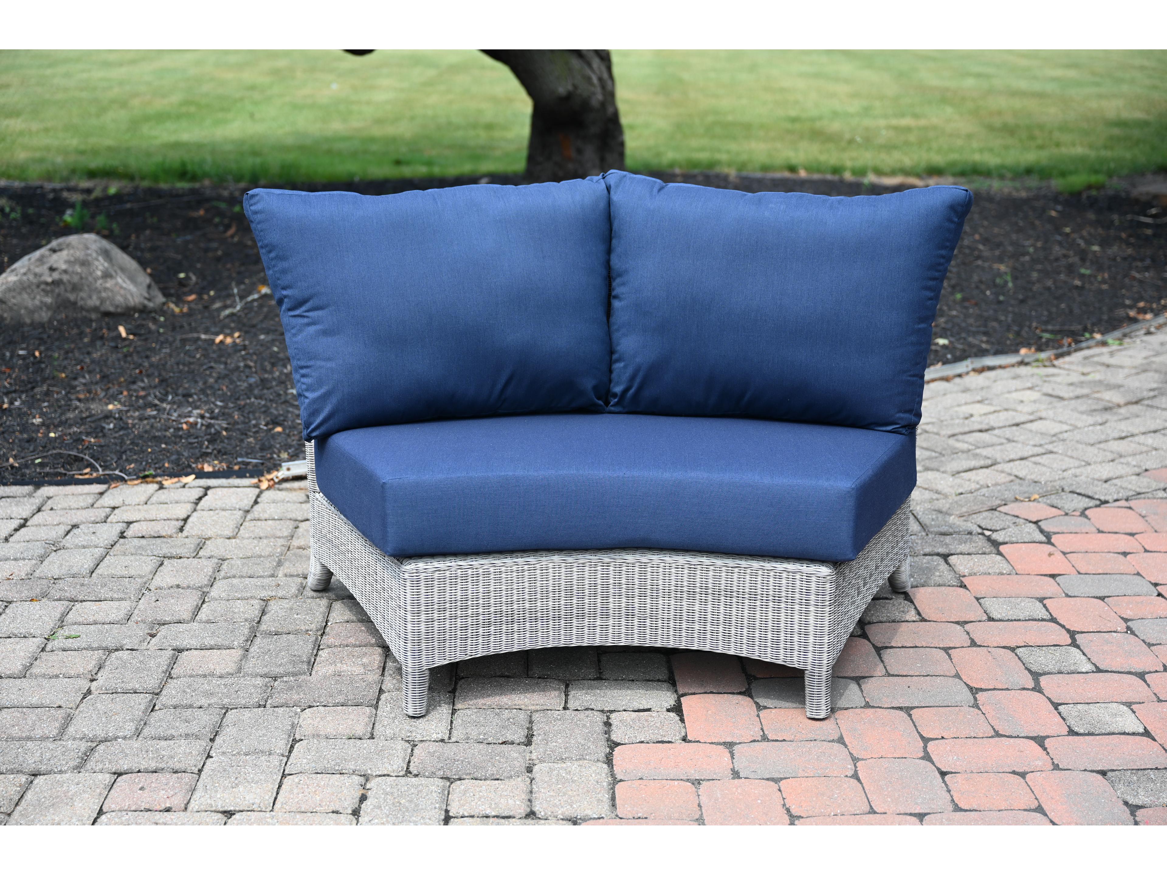 Three Birds Casual Bella Wicker Sectional Wedge Chair