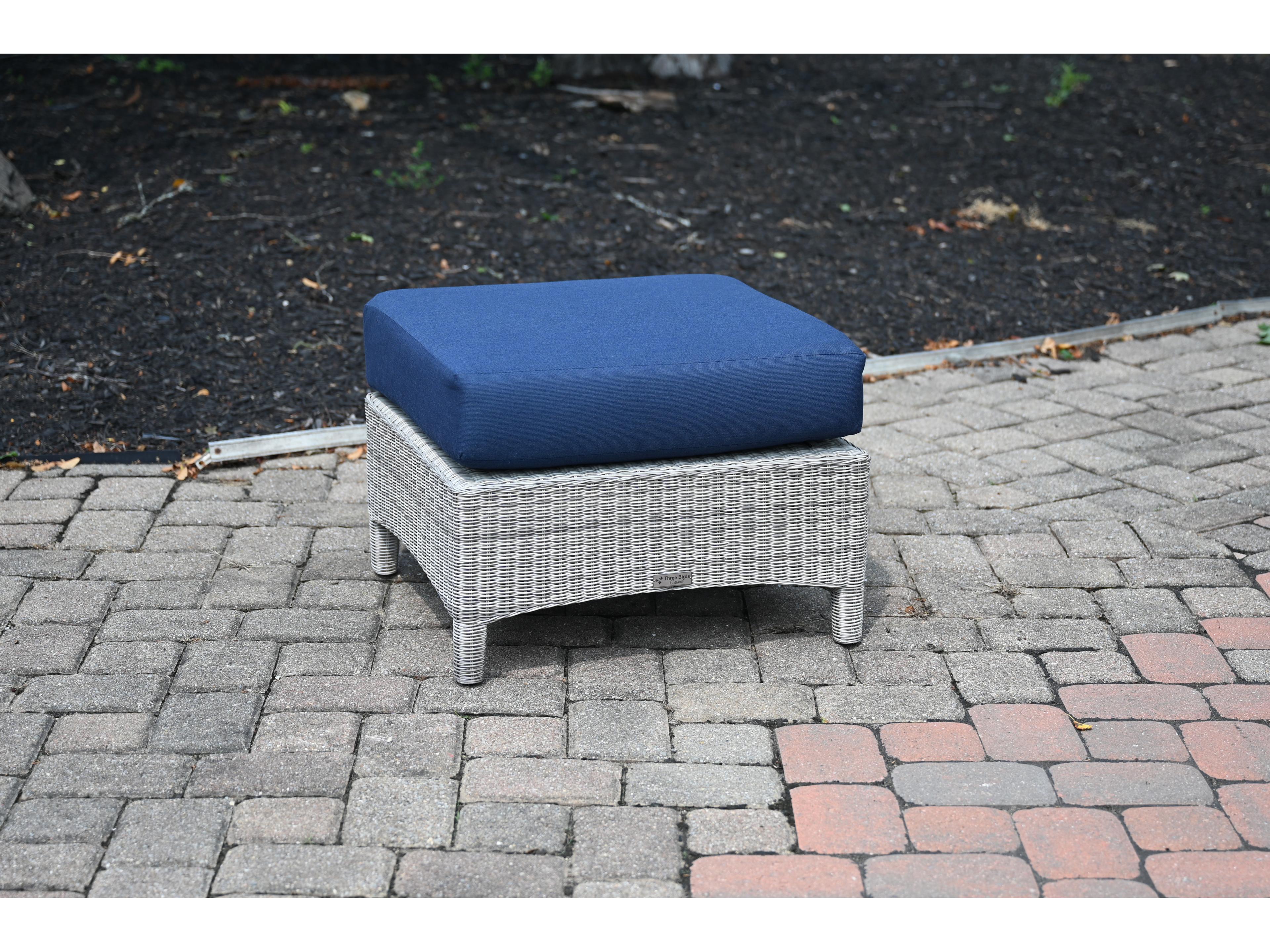 Three Birds Casual Bella Wicker Patio Ottoman