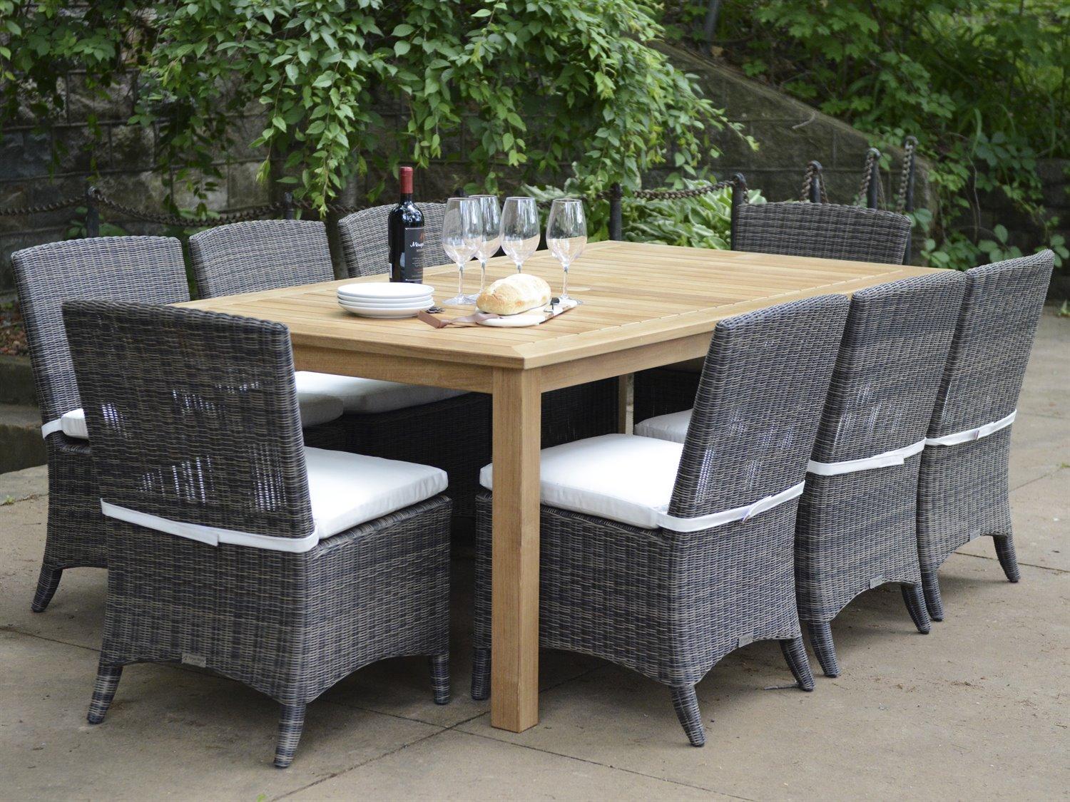 Three Birds Casual Bella Cushion Wicker Outdoor Dining Set
