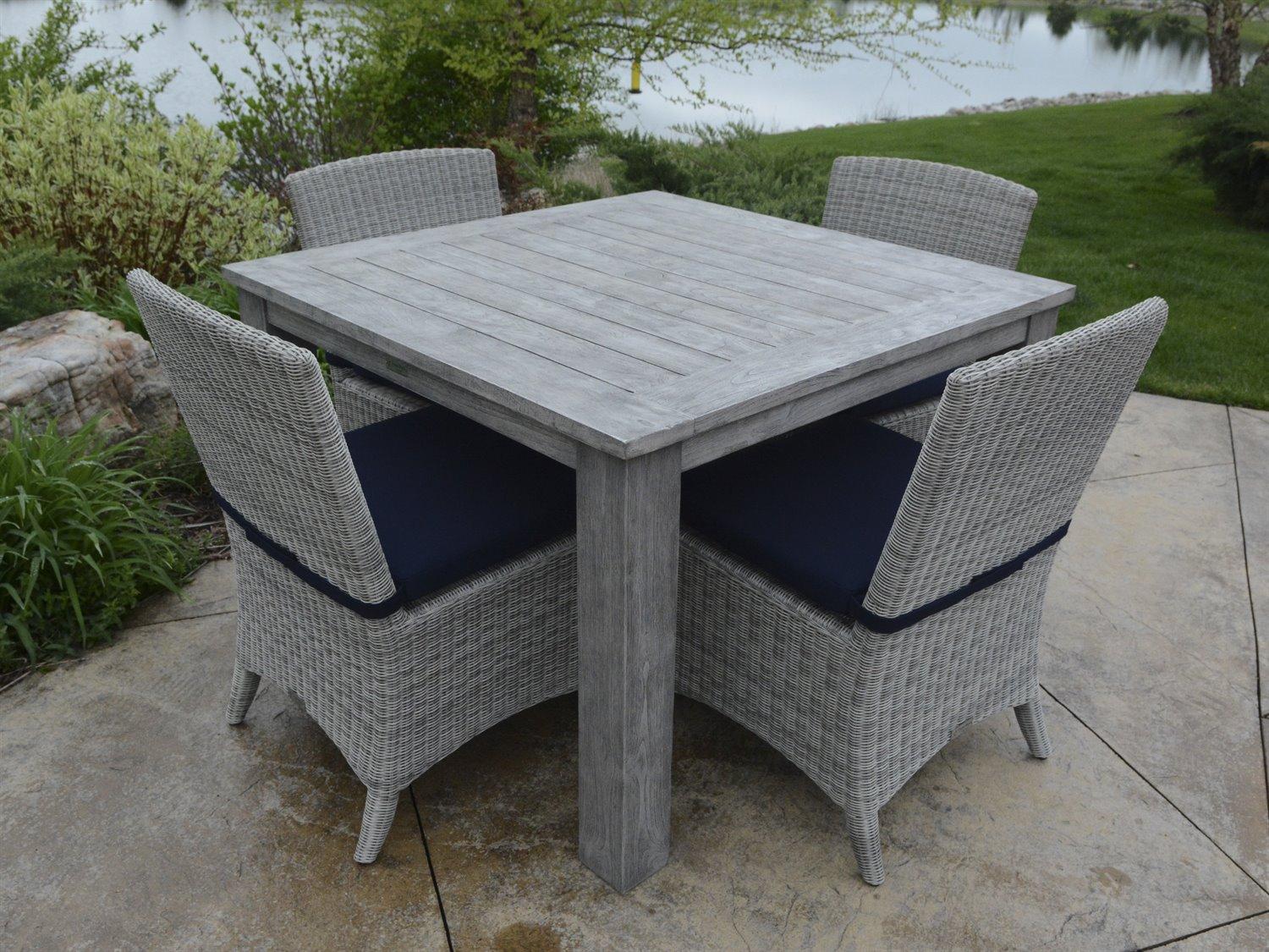 Three Birds Casual Bella Cushion Wicker Outdoor Dining Set