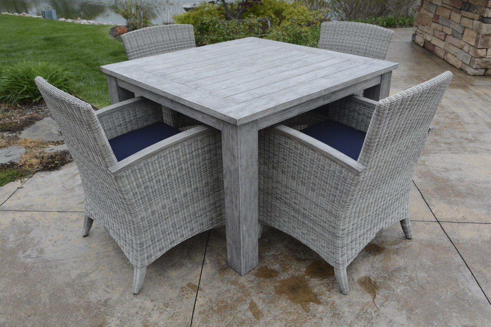 Three Birds Casual Bella Cushion Wicker Patio Dining Set
