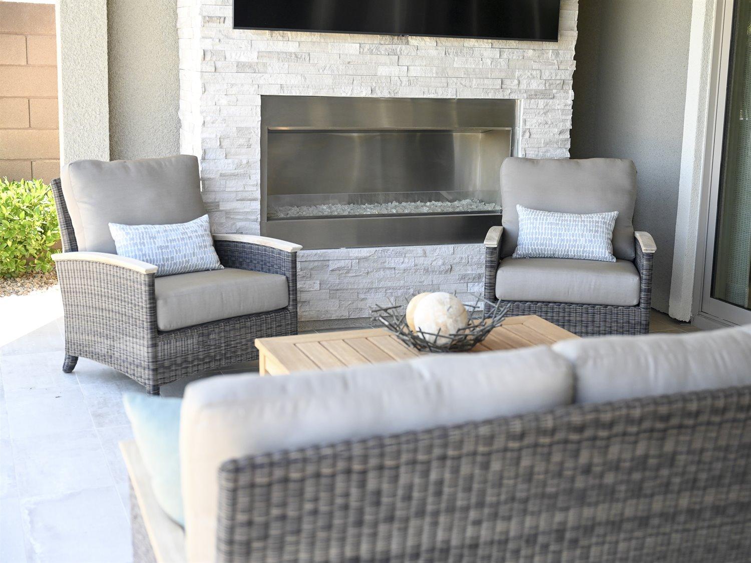 Three Birds Casual Bella Deep Seating Wicker Patio Lounge Set