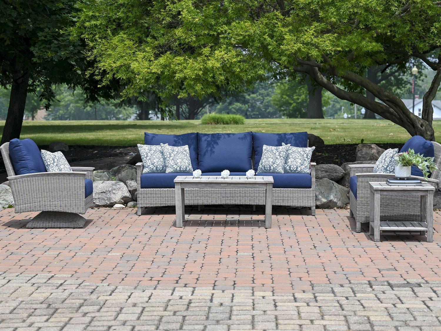 Three Birds Casual Bella Deep Seating Wicker Outdoor Patio Lounge Set