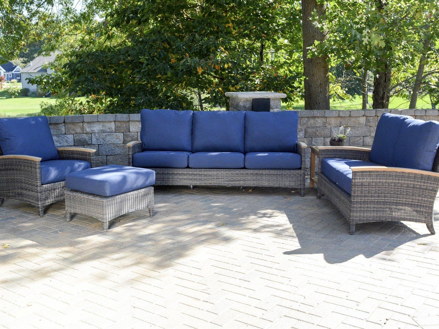 Three Birds Casual Bella Deep Seating Wicker Outdoor Lounge Set