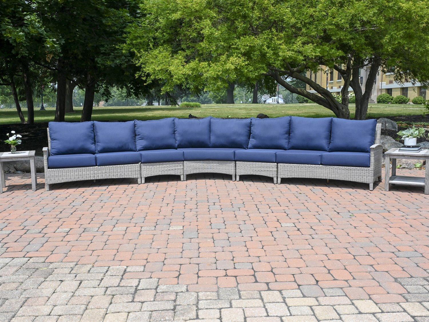 Three Birds Casual Bella Deep Seating Wicker Sectional Outdoor Lounge Set