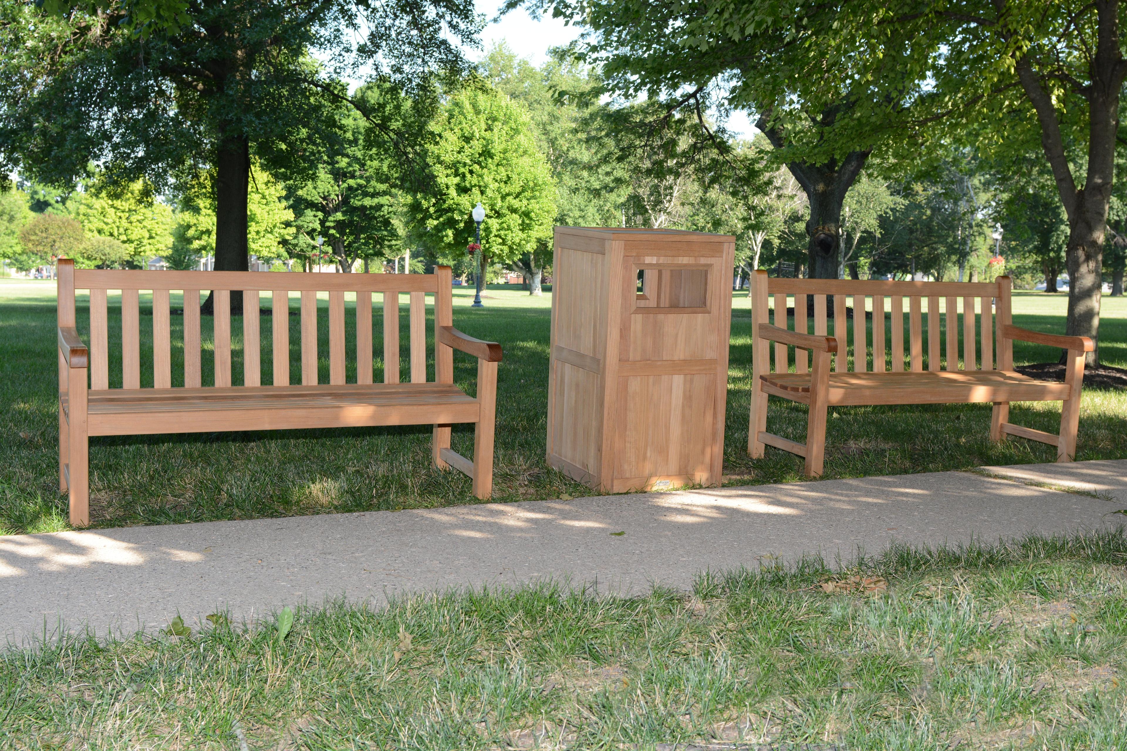 Three Birds Casual Columbia Natural Teak Outdoor Bench