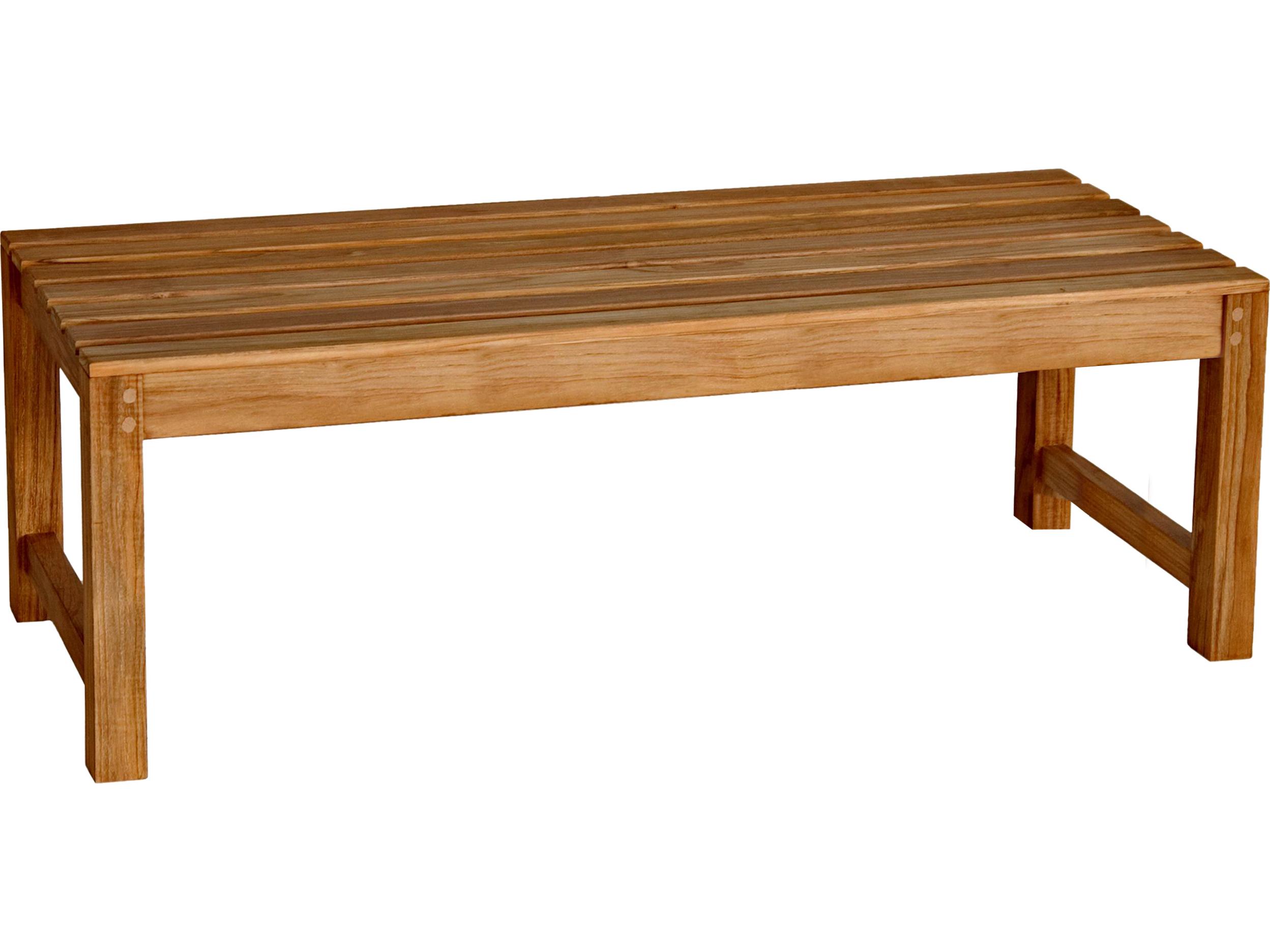 Three Birds Casual Charleston Teak Backless Outdoor Bench 4 feet