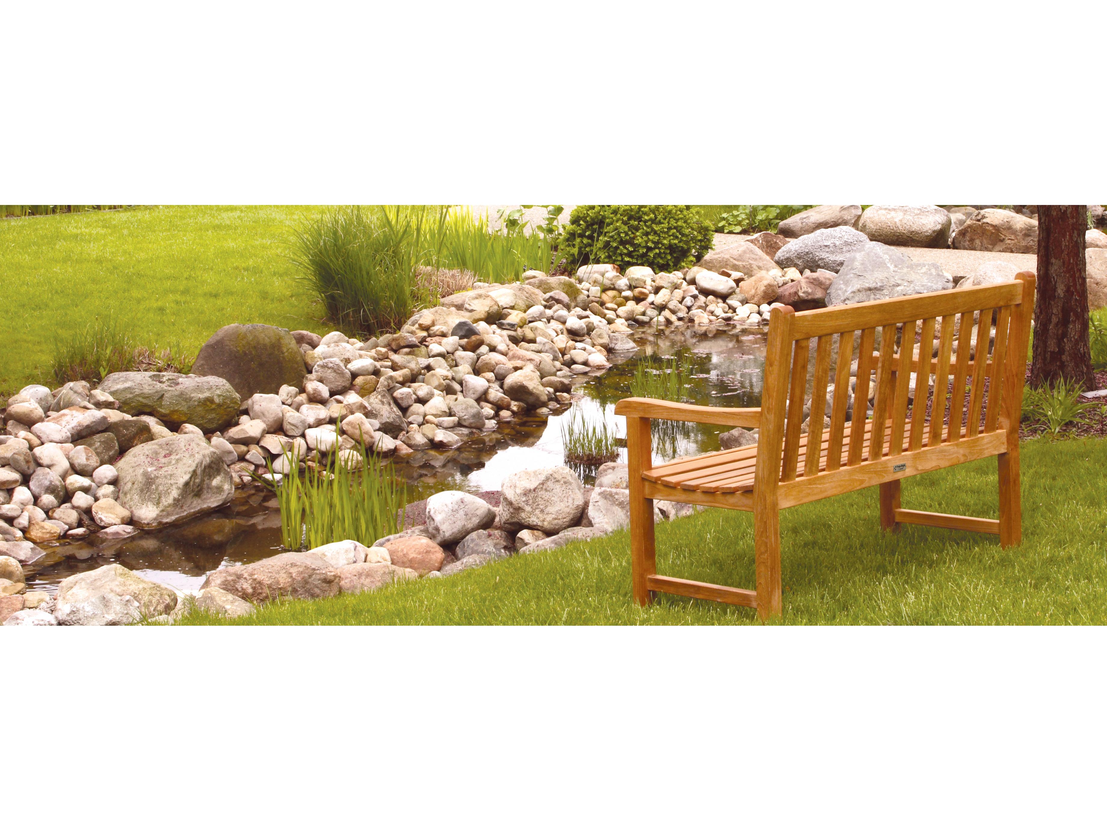 Three Birds Casual Classic Teak Outdoor Patio Bench 5 feet
