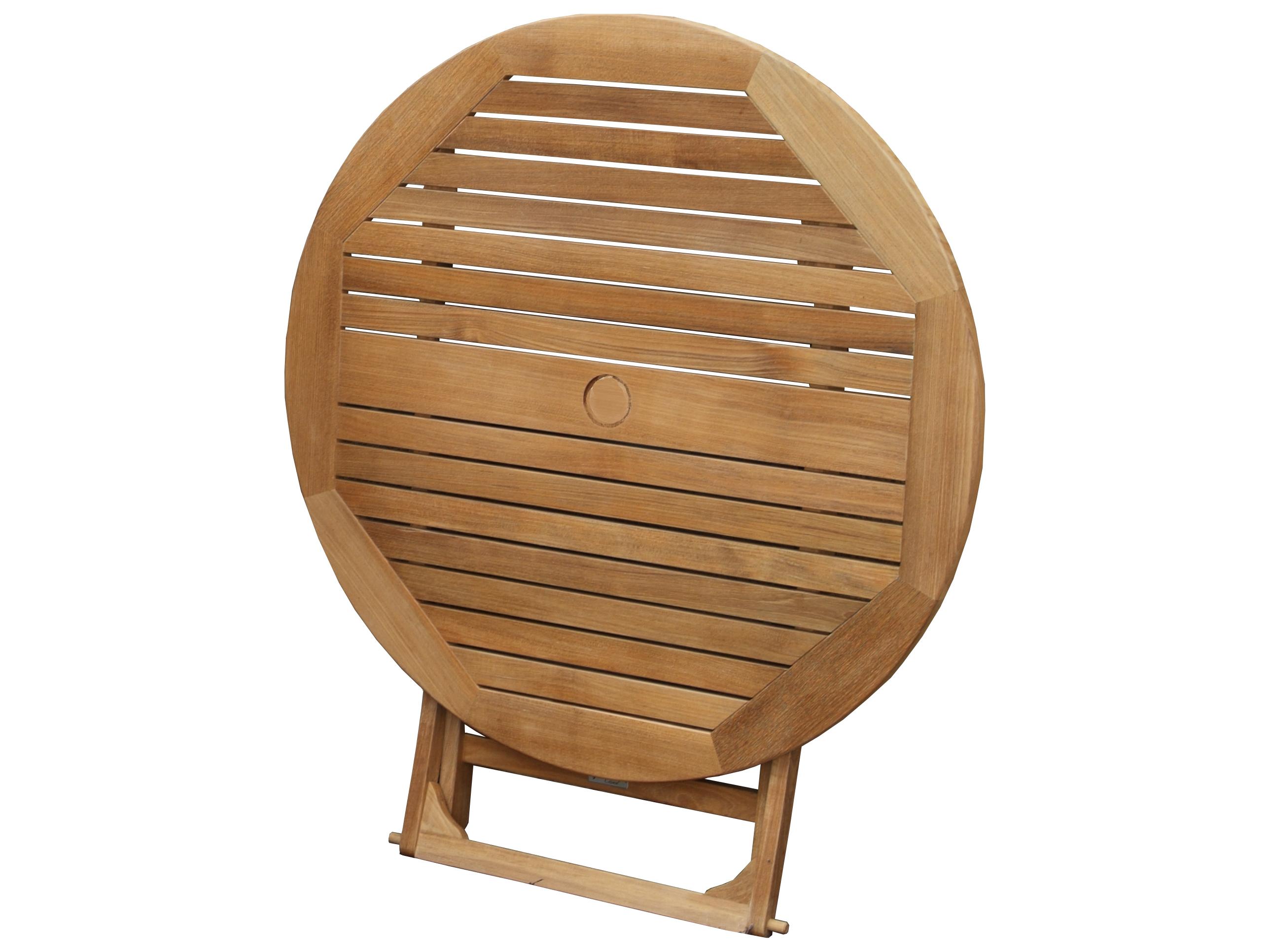 Three Birds Casual Cambridge Teak Round Outdoor Dining Table