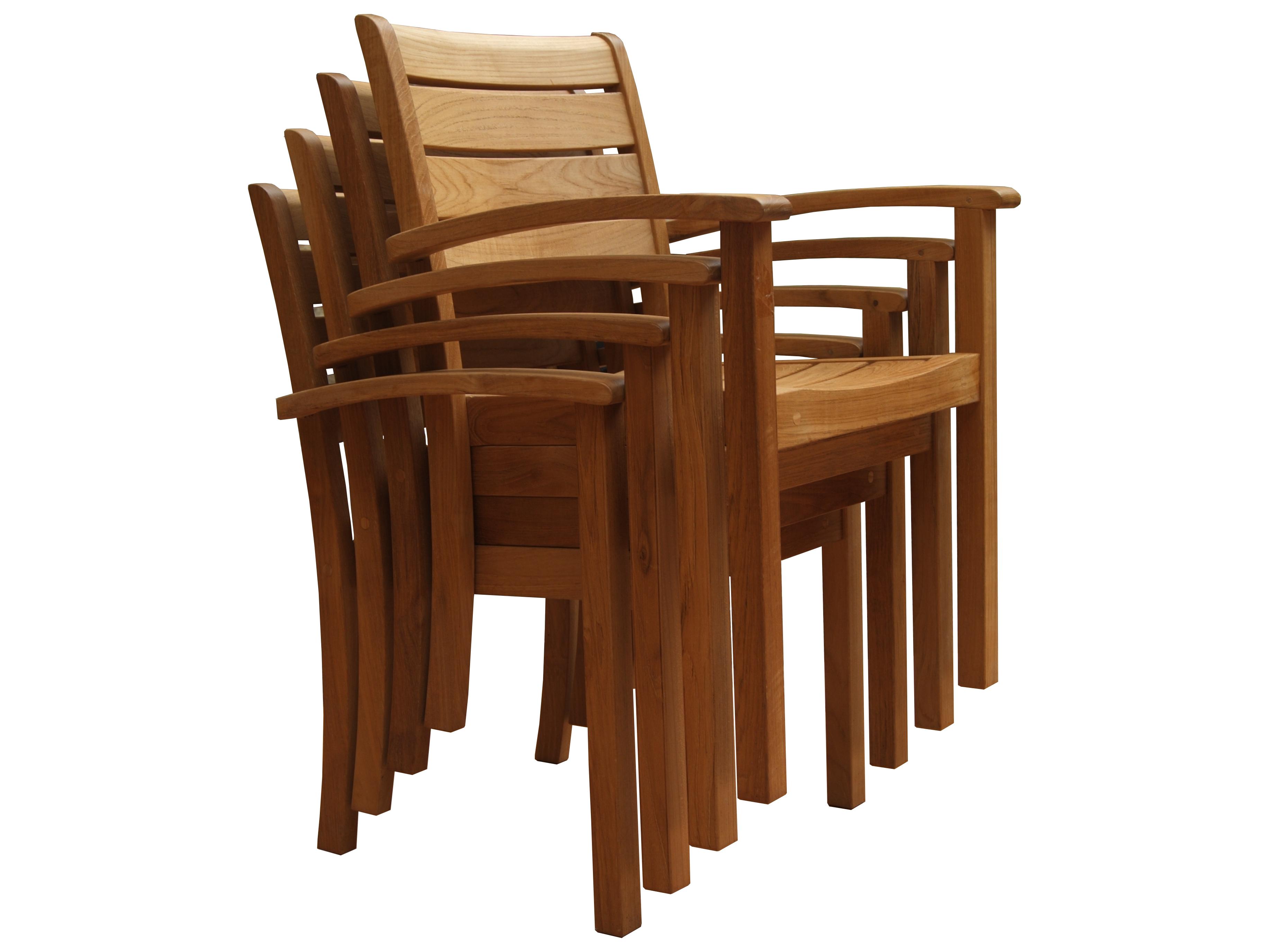 Three Birds Casual Sedona Teak Outdoor Dining Arm Chair