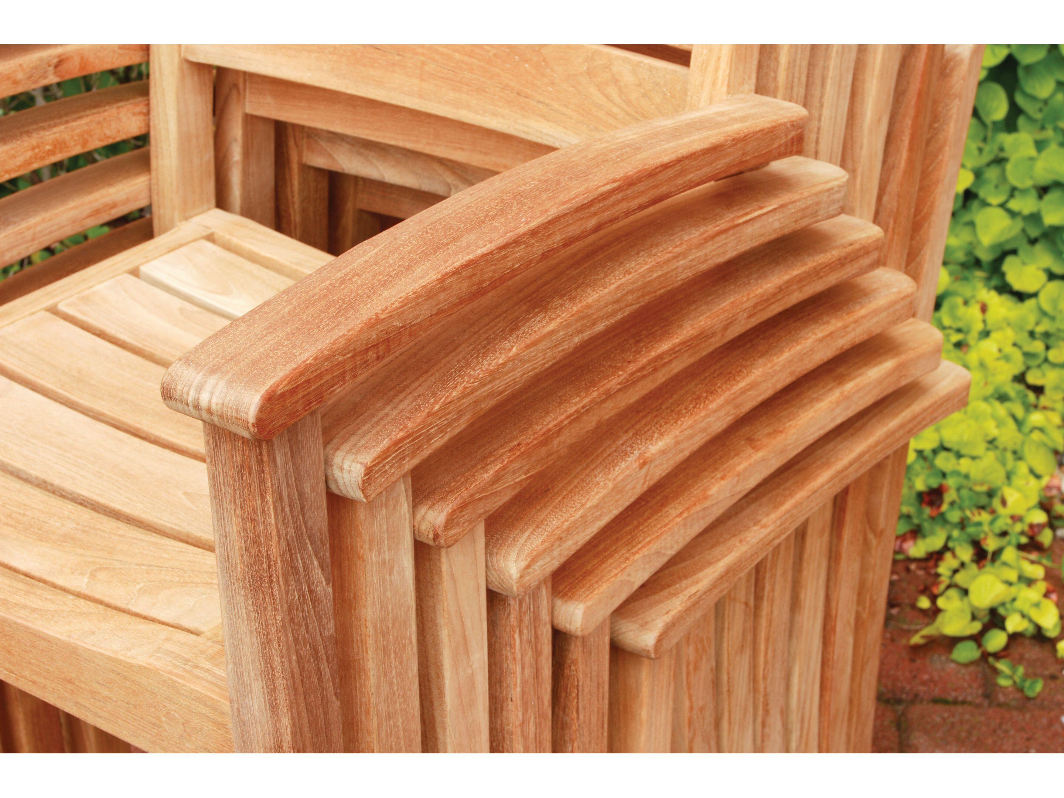 Three Birds Casual Sedona Teak Outdoor Dining Arm Chair