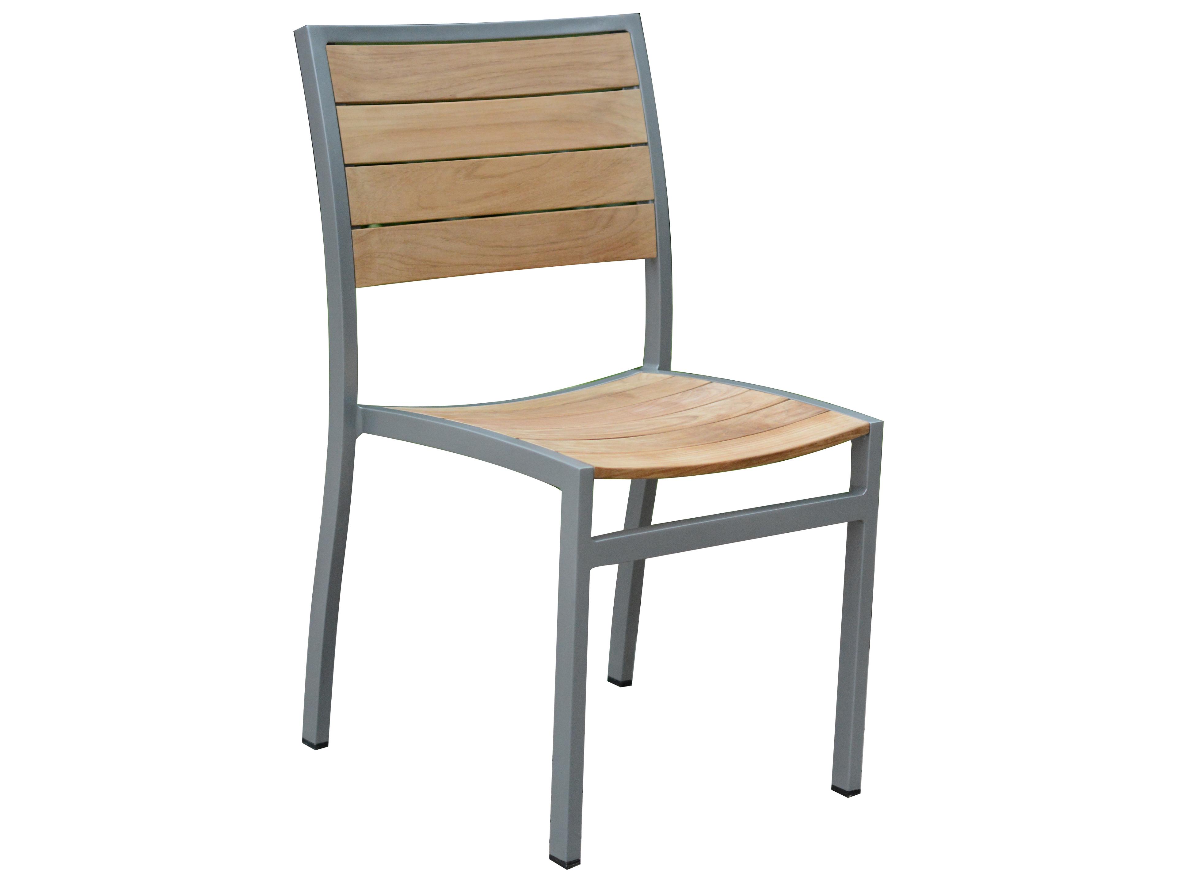 Three Birds Casual SoHo Teak Stacking Side Chair